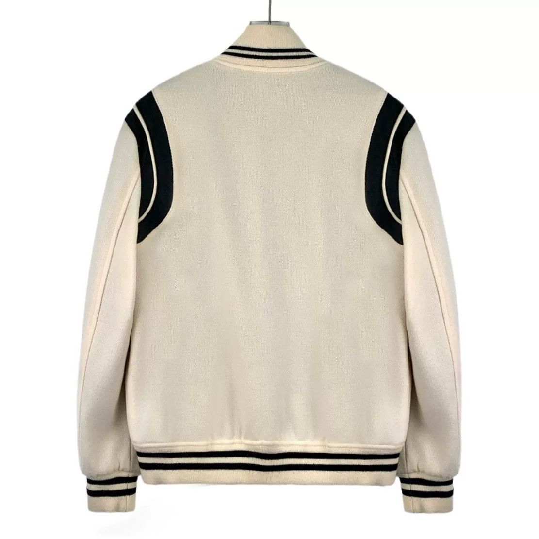 Saint Laurent Paris Saint Laurent 2022 Beige Baseball Jacket Size US M / EU 48-50 / 2 - 2 Thumbnail
