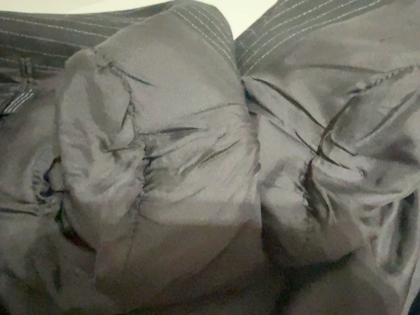 Saint Laurent Paris Saint Laurent Gray Pinstripe Double-Breasted Suit Size US XXS / EU 40 - 4 Thumbnail
