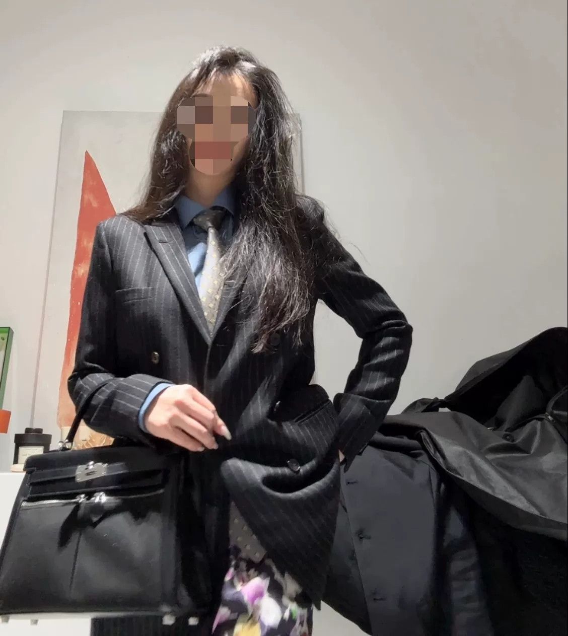 Saint Laurent Paris Saint Laurent Gray Pinstripe Double-Breasted Suit Size US XXS / EU 40 - 2 Thumbnail