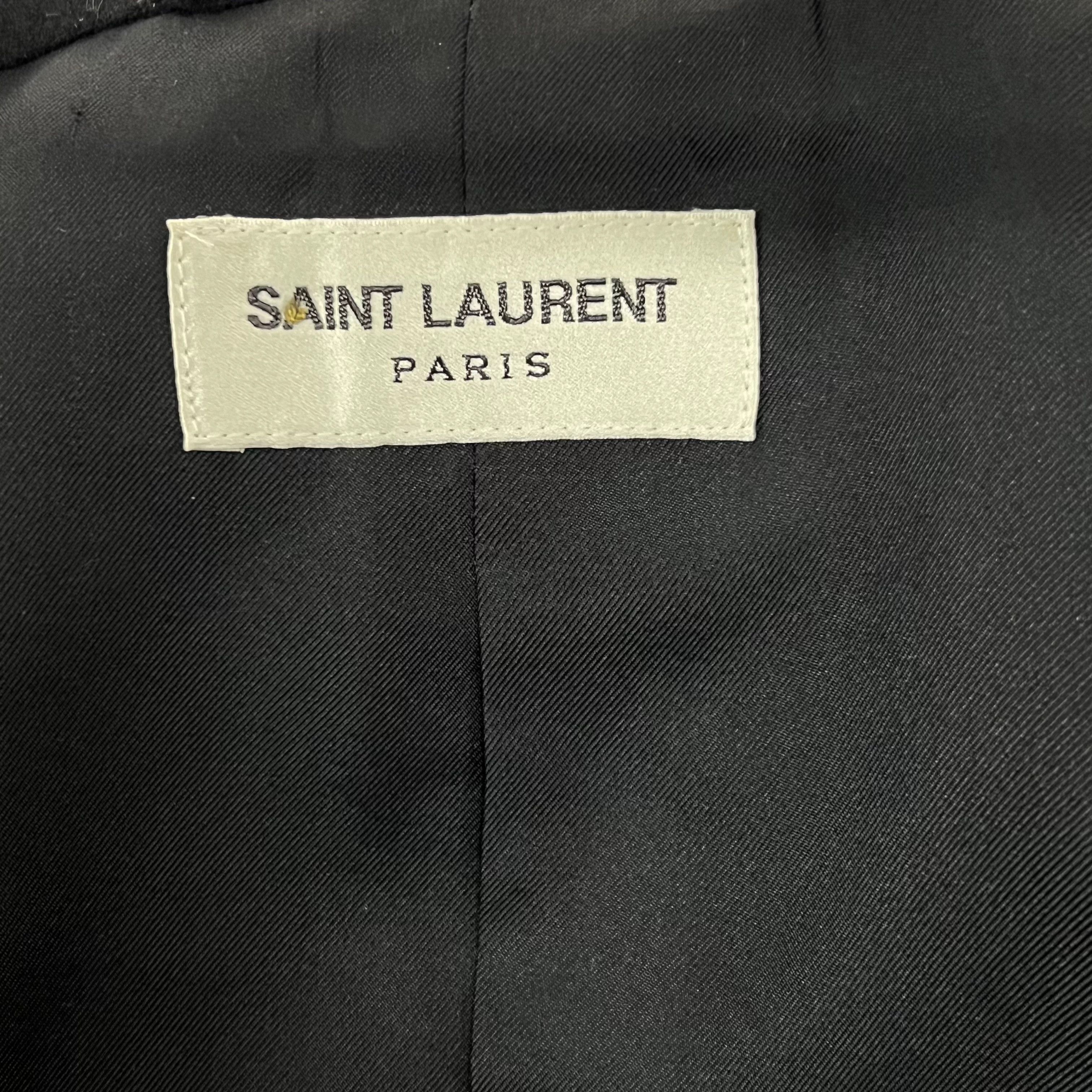 Saint Laurent Paris Saint Laurent Black Logo Blazer Size XS / US 0-2 / IT 36-38 - 3 Thumbnail