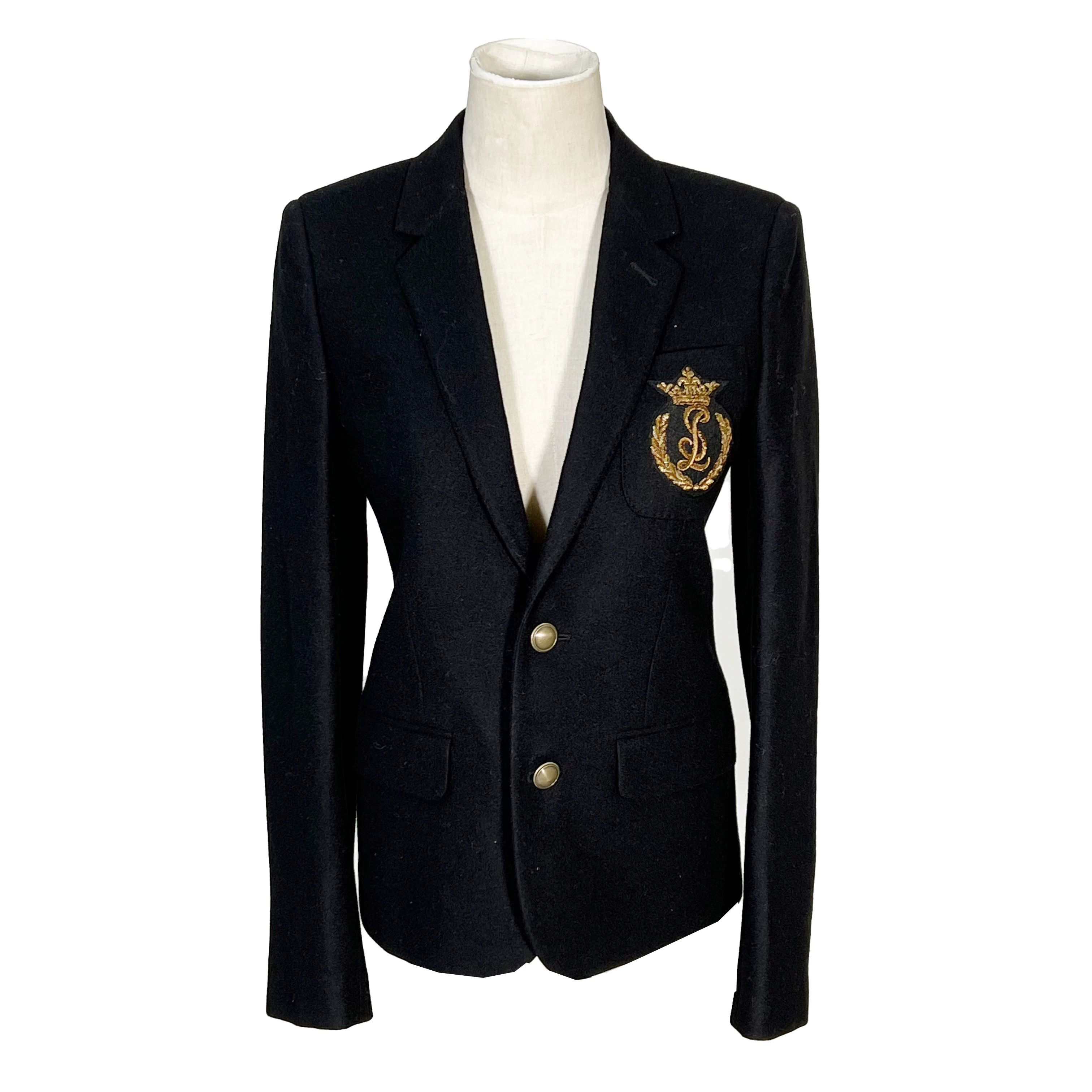 Saint Laurent Paris Saint Laurent Black Logo Blazer Size XS / US 0-2 / IT 36-38 - 7 Thumbnail
