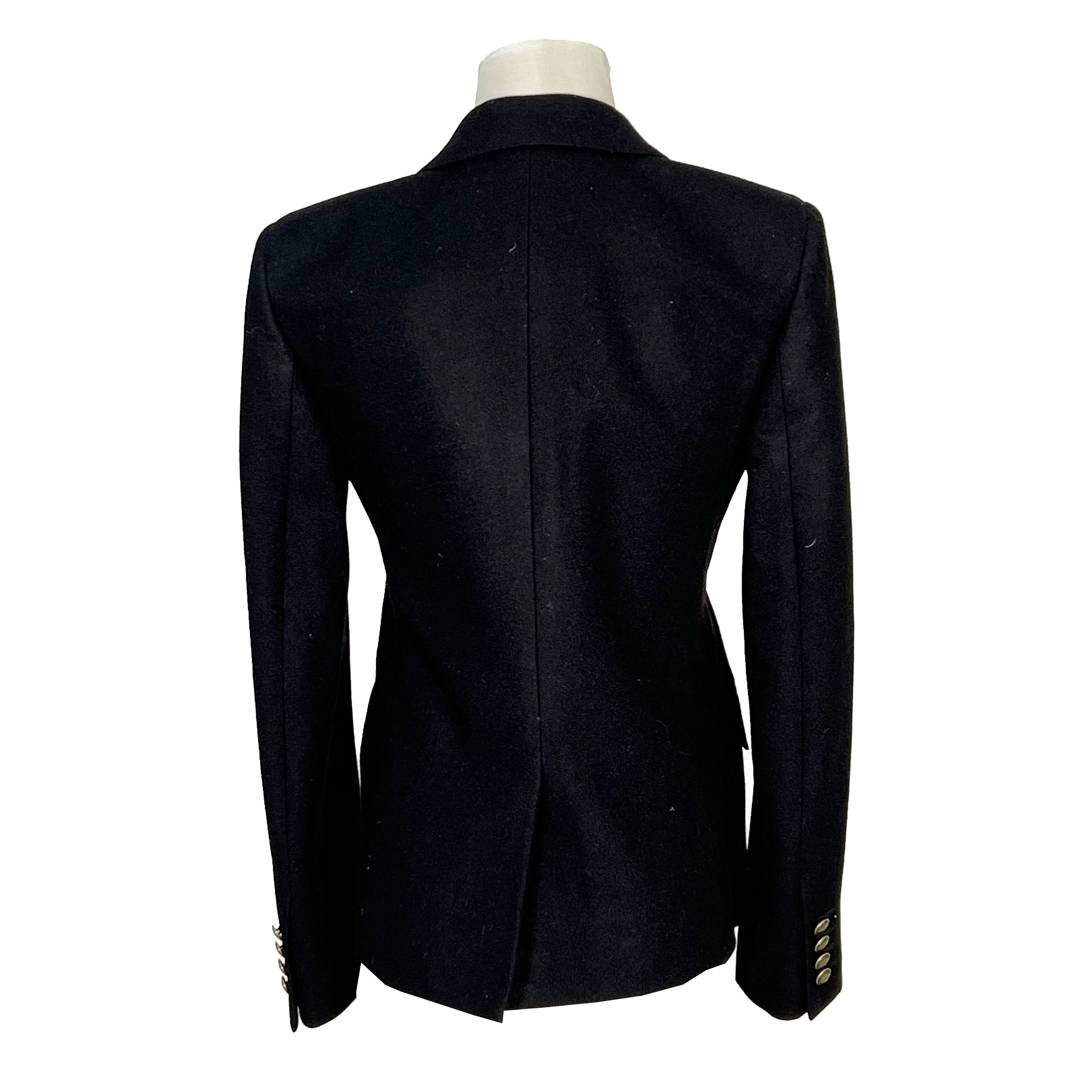 Saint Laurent Paris Saint Laurent Black Logo Blazer Size XS / US 0-2 / IT 36-38 - 2 Thumbnail
