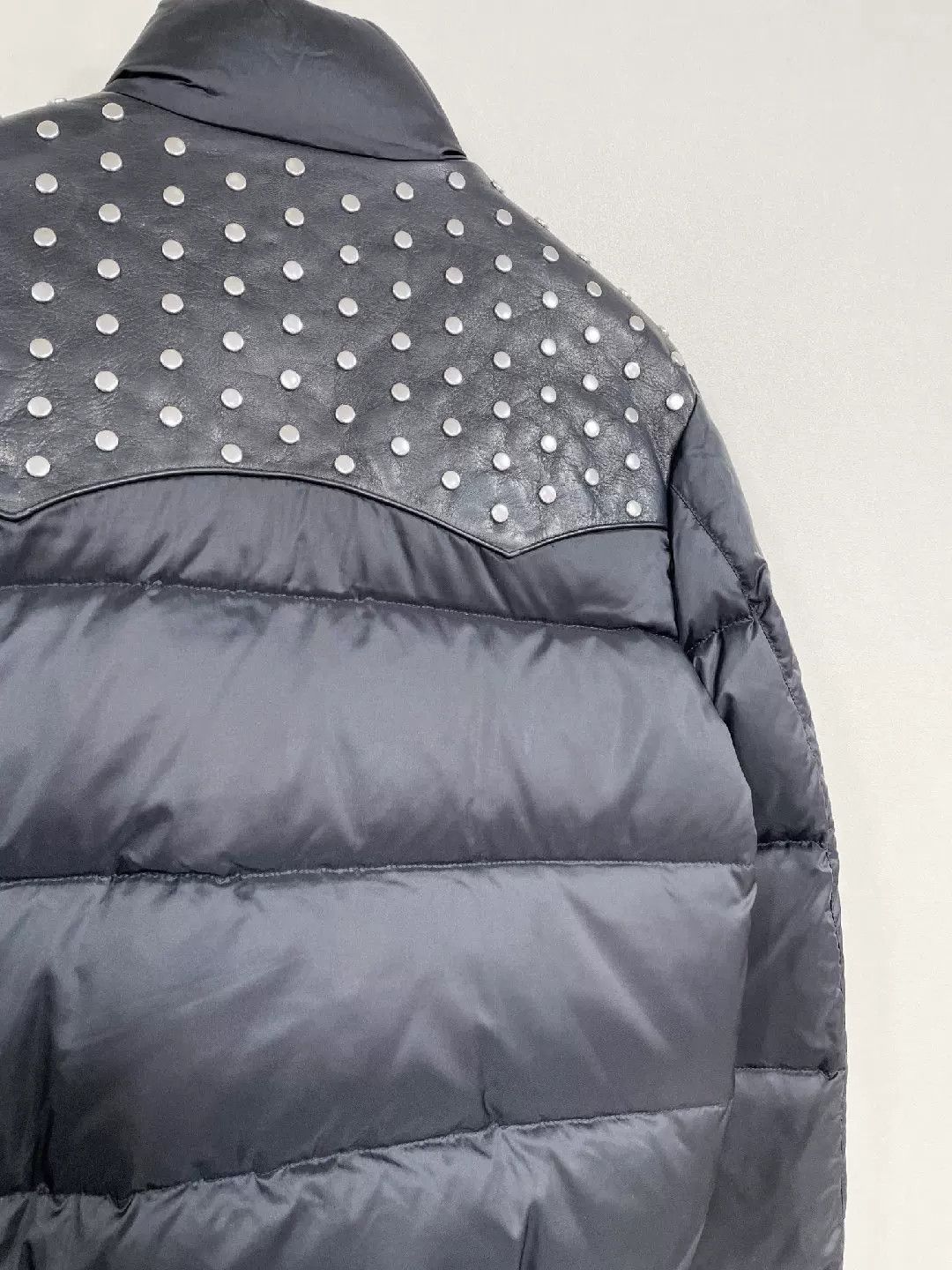 Saint Laurent Paris Saint Laurent Black Studded Leather Puffer Jacket Size US S / EU 44-46 / 1 - 7 Thumbnail