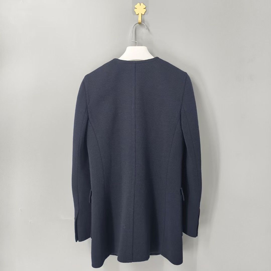 Saint Laurent Paris Saint Laurent Dark Blue Double-Breasted Wool Coat Size XS / US 0-2 / IT 36-38 - 2 Thumbnail