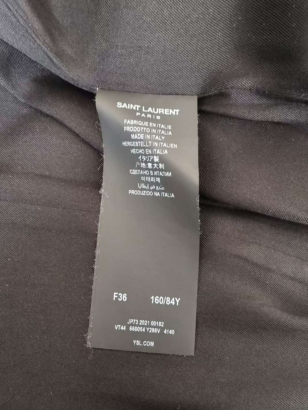 Saint Laurent Paris Saint Laurent Dark Blue Double-Breasted Wool Coat Size XS / US 0-2 / IT 36-38 - 4 Thumbnail