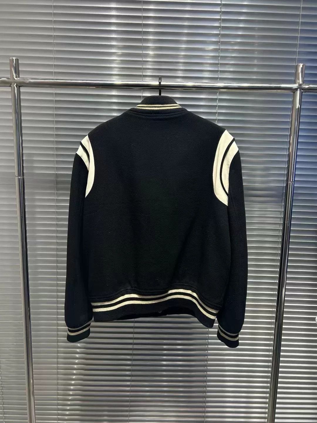 Saint Laurent Paris Saint Laurent Black White Baseball Jacket Size US L / EU 52-54 / 3 - 2 Thumbnail