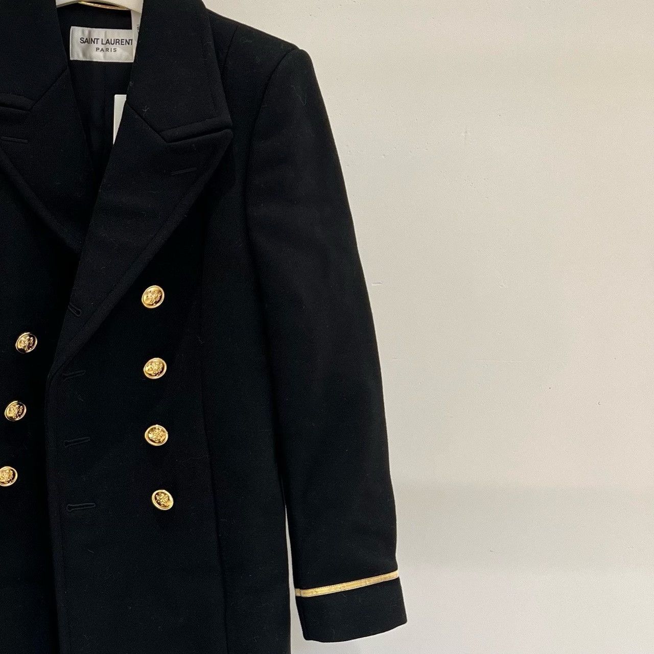 Saint Laurent Paris Saint Laurent YSL Runway Gold Button Wool Coat Size US M / EU 48-50 / 2 - 4 Thumbnail