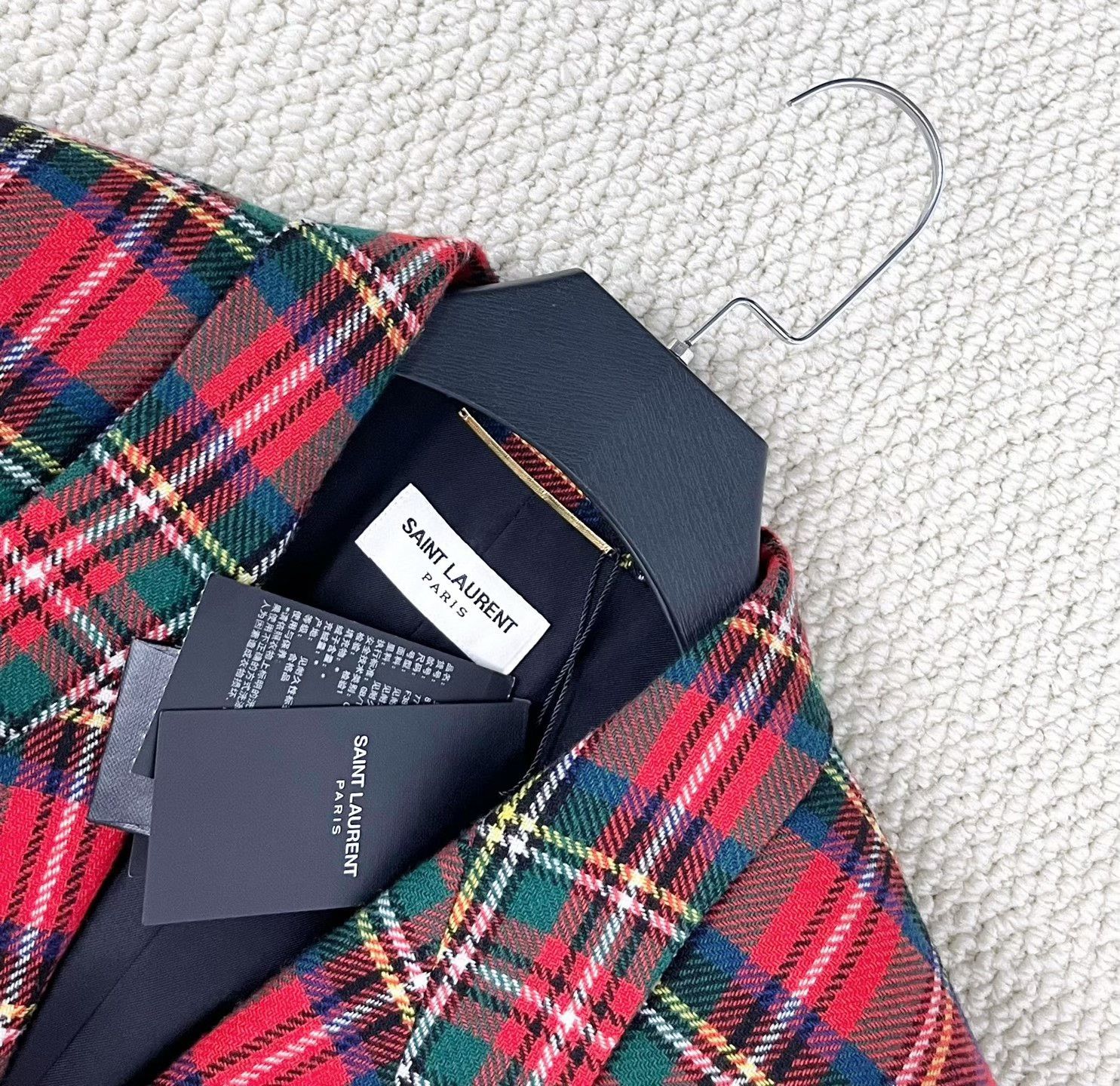 Saint Laurent Paris Saint Laurent FW23 Plaid Double-Breasted Blazer Size US M / EU 48-50 / 2 - 3 Thumbnail
