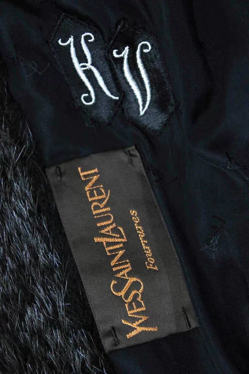 Saint Laurent Paris Vintage YSL Brown Fur Toggle Coat Size M / US 6-8 / IT 42-44 - 7 Thumbnail