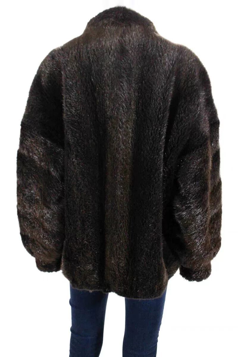 Saint Laurent Paris Vintage YSL Brown Fur Toggle Coat Size M / US 6-8 / IT 42-44 - 4 Thumbnail