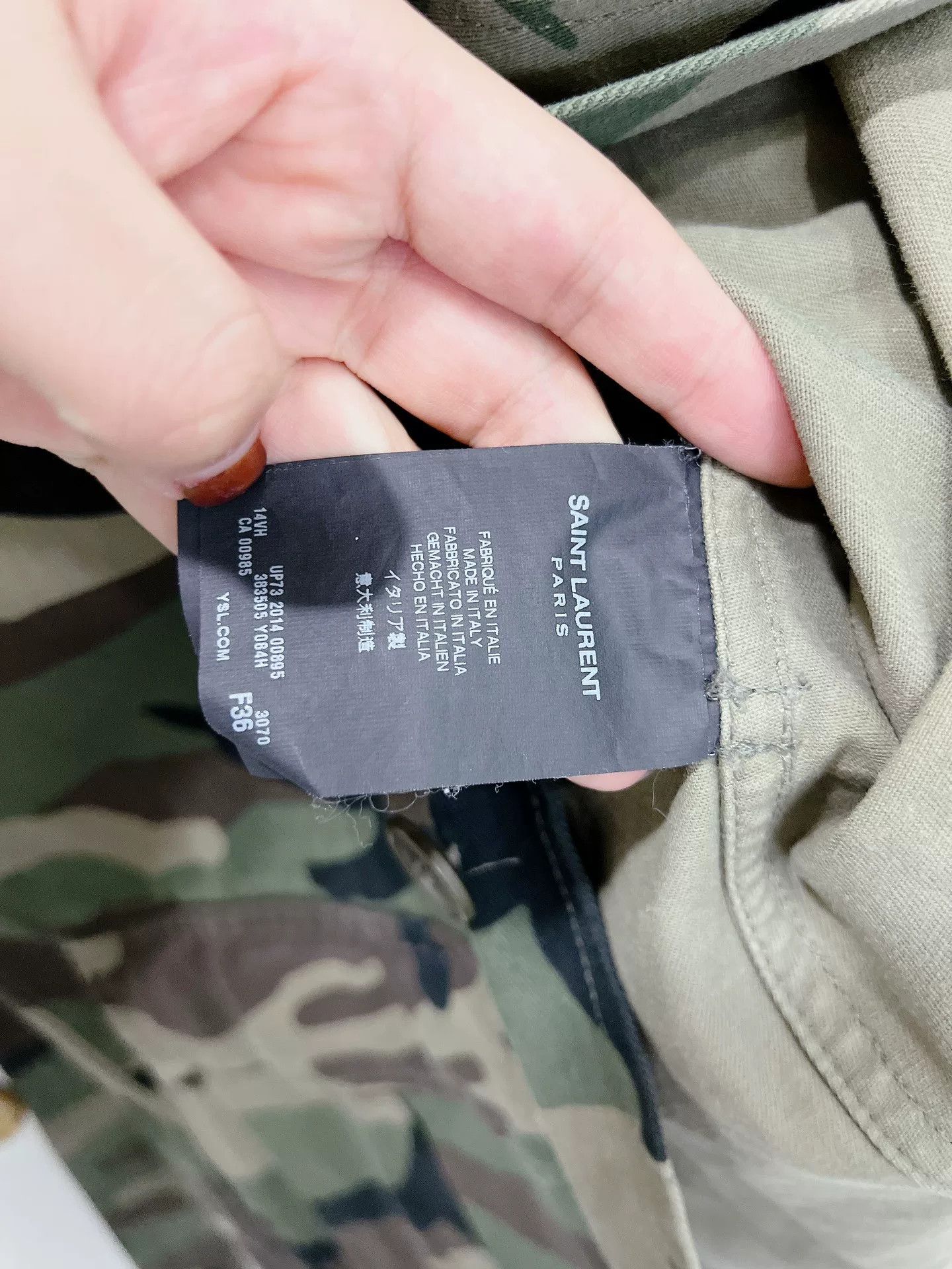 Saint Laurent Paris Saint Laurent Camouflage Slim Jacket Size XS / US 0-2 / IT 36-38 - 8 Thumbnail