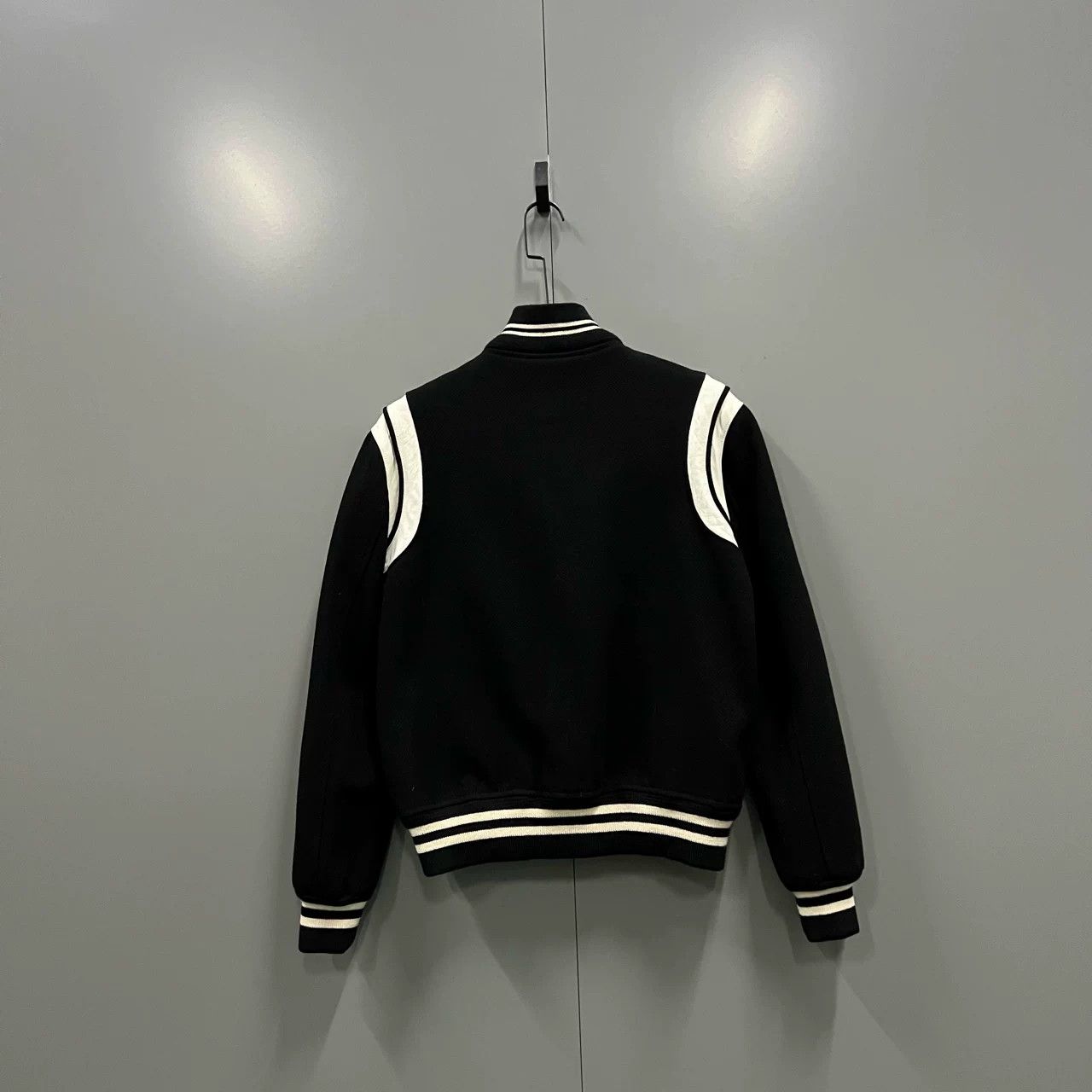 Saint Laurent Paris Saint Laurent Black White Baseball Jacket Size US S / EU 44-46 / 1 - 2 Thumbnail