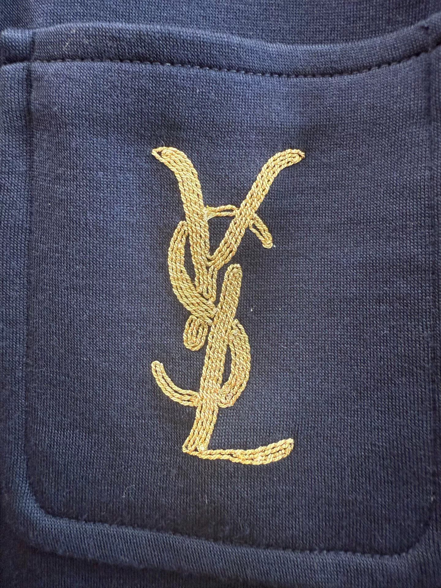 Saint Laurent Paris Saint Laurent Navy Wool Shirt Size XS / US 0-2 / IT 36-38 - 3 Thumbnail