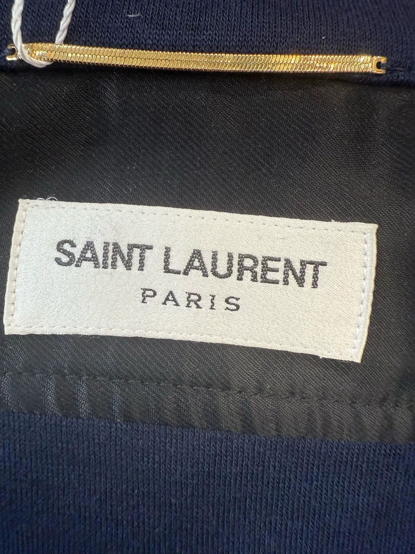 Saint Laurent Paris Saint Laurent Navy Wool Shirt Size XS / US 0-2 / IT 36-38 - 6 Thumbnail