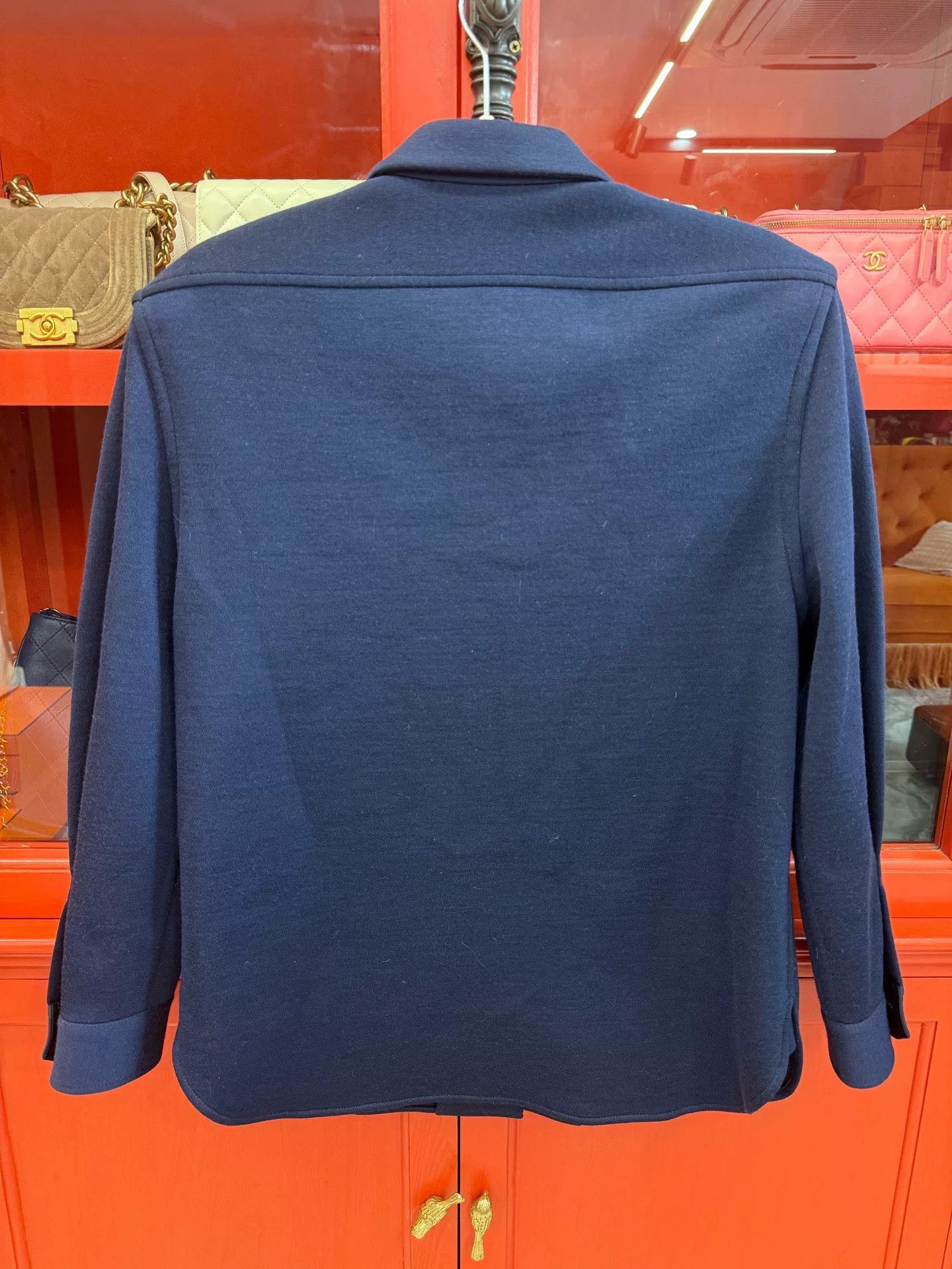 Saint Laurent Paris Saint Laurent Navy Wool Shirt Size XS / US 0-2 / IT 36-38 - 2 Thumbnail