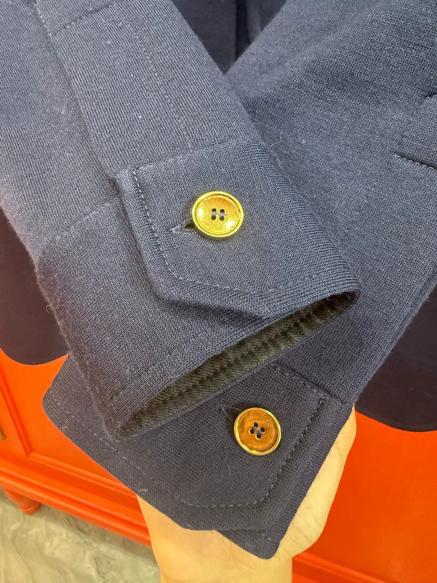 Saint Laurent Paris Saint Laurent Navy Wool Shirt Size XS / US 0-2 / IT 36-38 - 4 Thumbnail