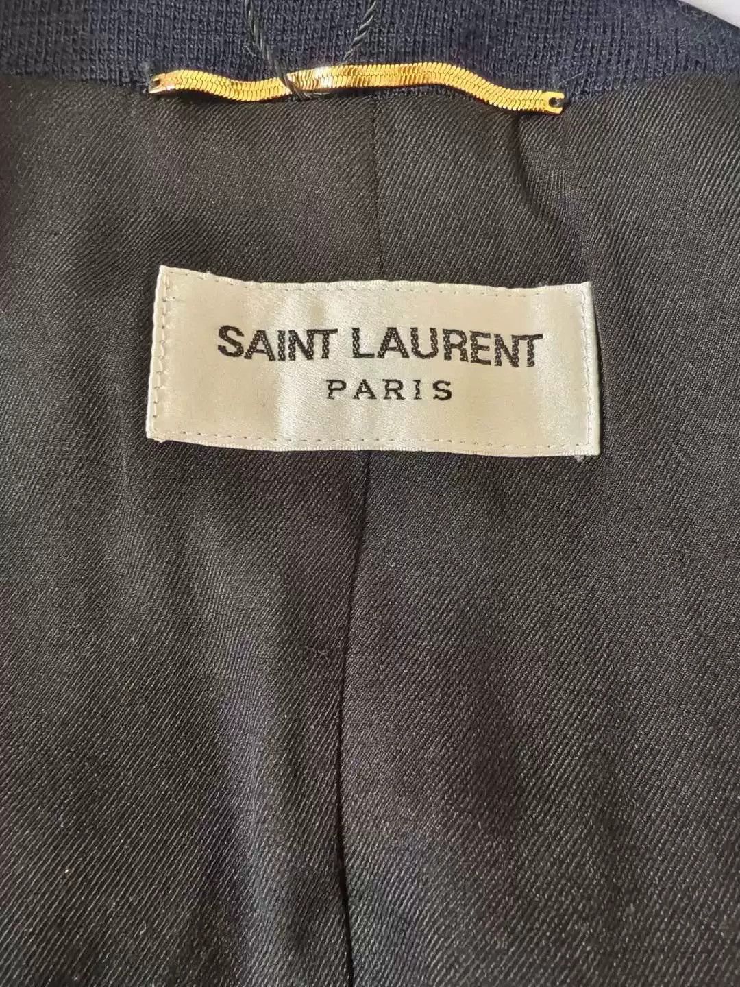 Saint Laurent Paris SAINT LAURENT Wool Blend Double-Breasted Coat Size XS / US 0-2 / IT 36-38 - 3 Thumbnail