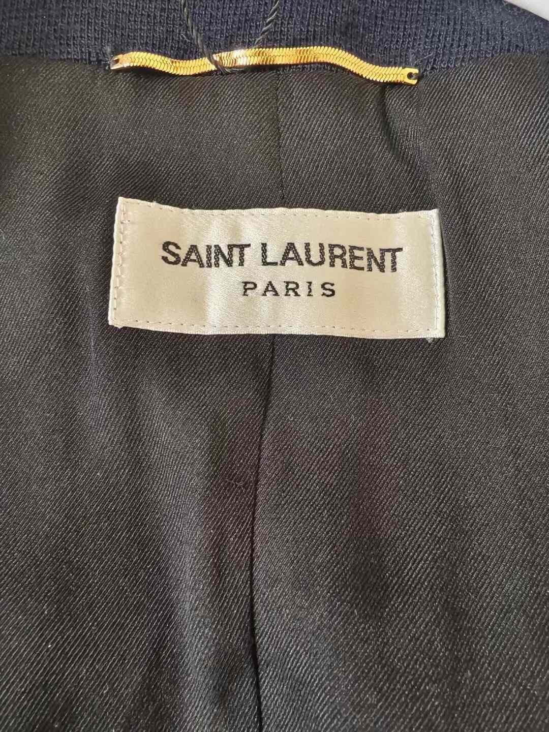 Saint Laurent Paris SAINT LAURENT Wool Blend Double-Breasted Coat Size XS / US 0-2 / IT 36-38 - 3 Thumbnail