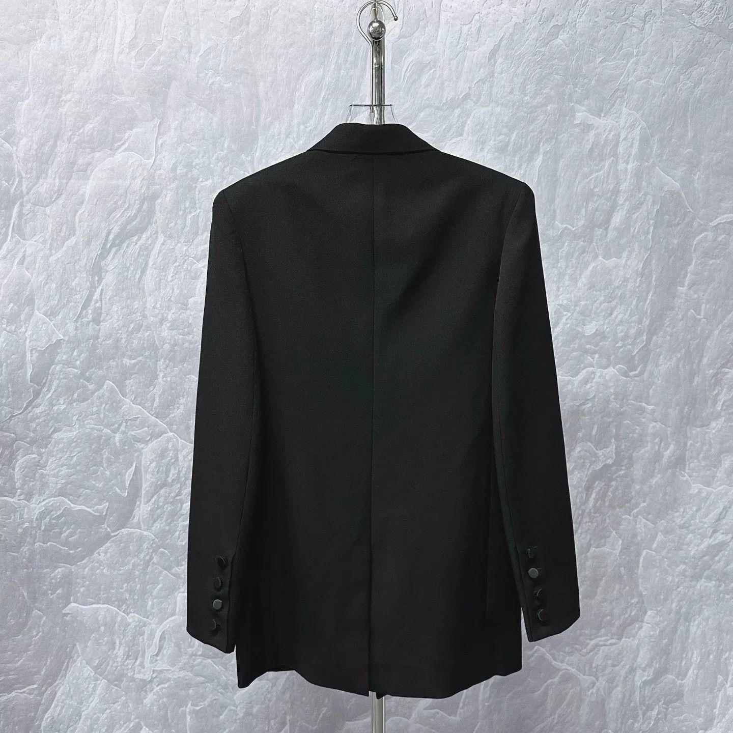 Saint Laurent Paris Saint Laurent Black Double-Breasted Blazer Size S / US 4 / IT 40 - 4 Thumbnail