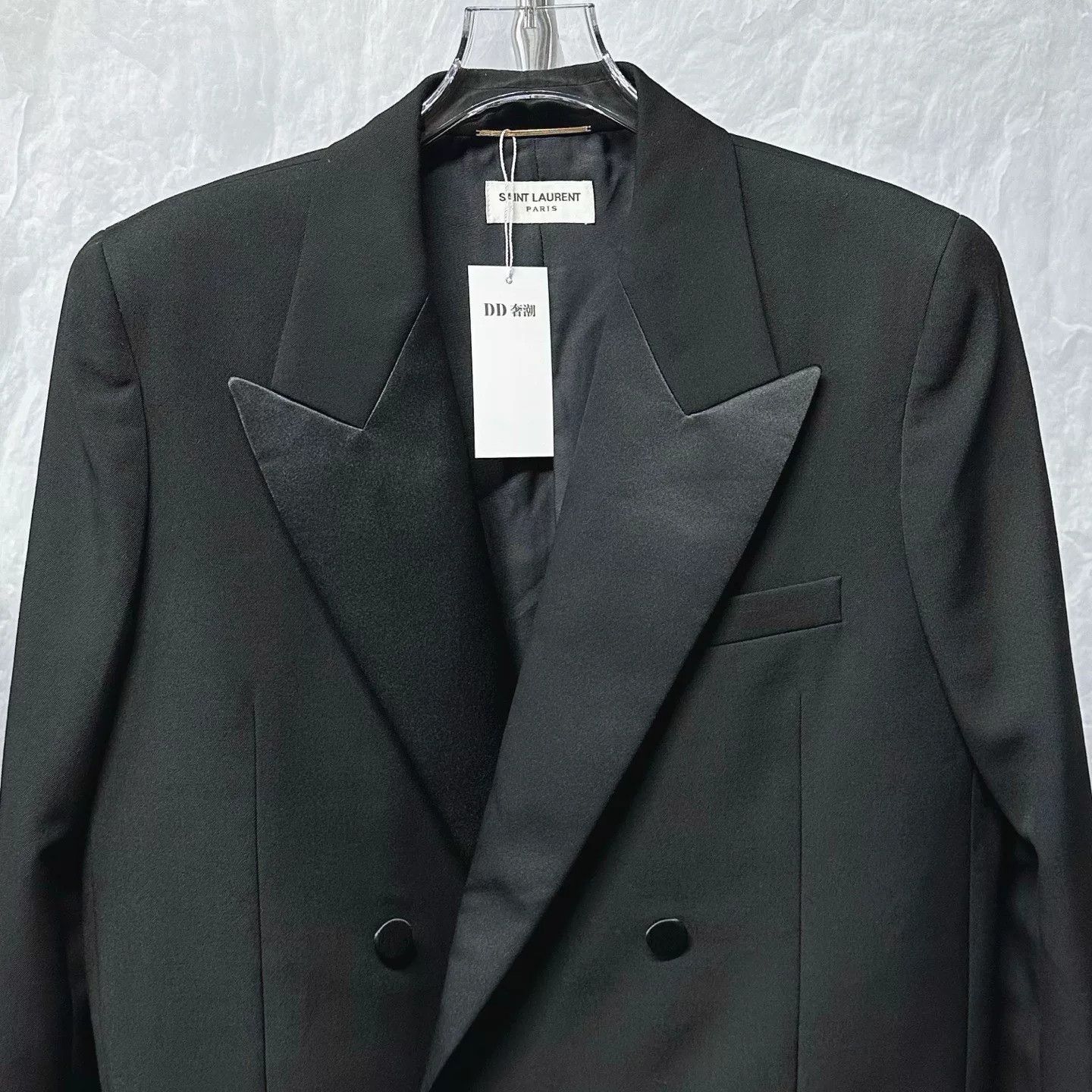 Saint Laurent Paris Saint Laurent Black Double-Breasted Blazer Size S / US 4 / IT 40 - 2 Thumbnail