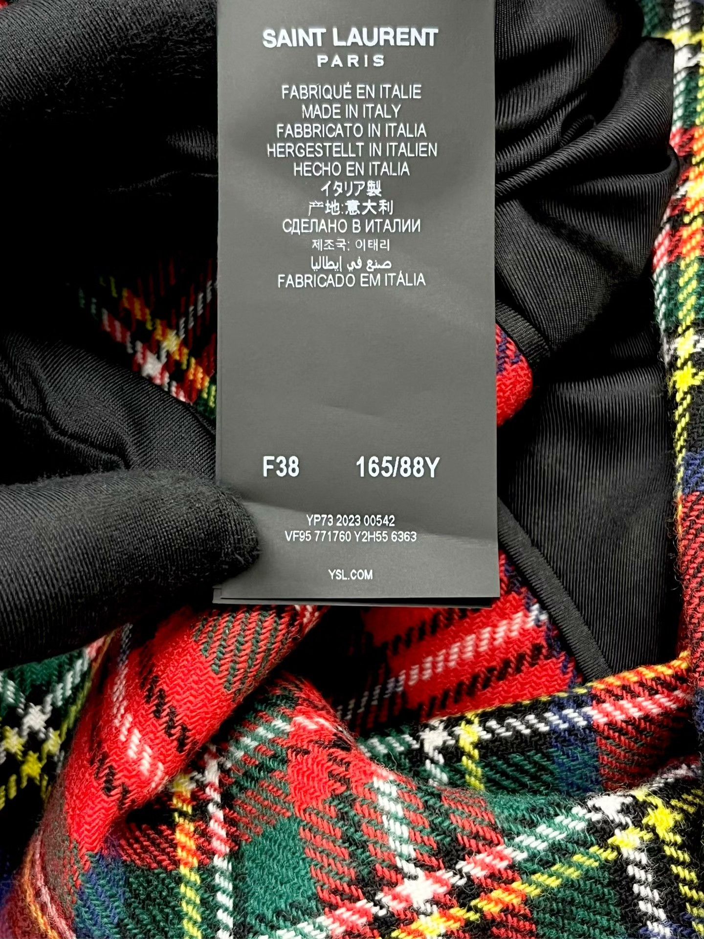 Saint Laurent Paris Saint Laurent FW23 Plaid Double-Breasted Blazer Size US M / EU 48-50 / 2 - 4 Thumbnail