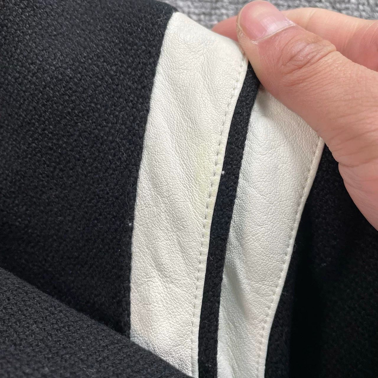 Saint Laurent Paris Saint Laurent Leather Sleeves Baseball Jacket Size US S / EU 44-46 / 1 - 4 Thumbnail