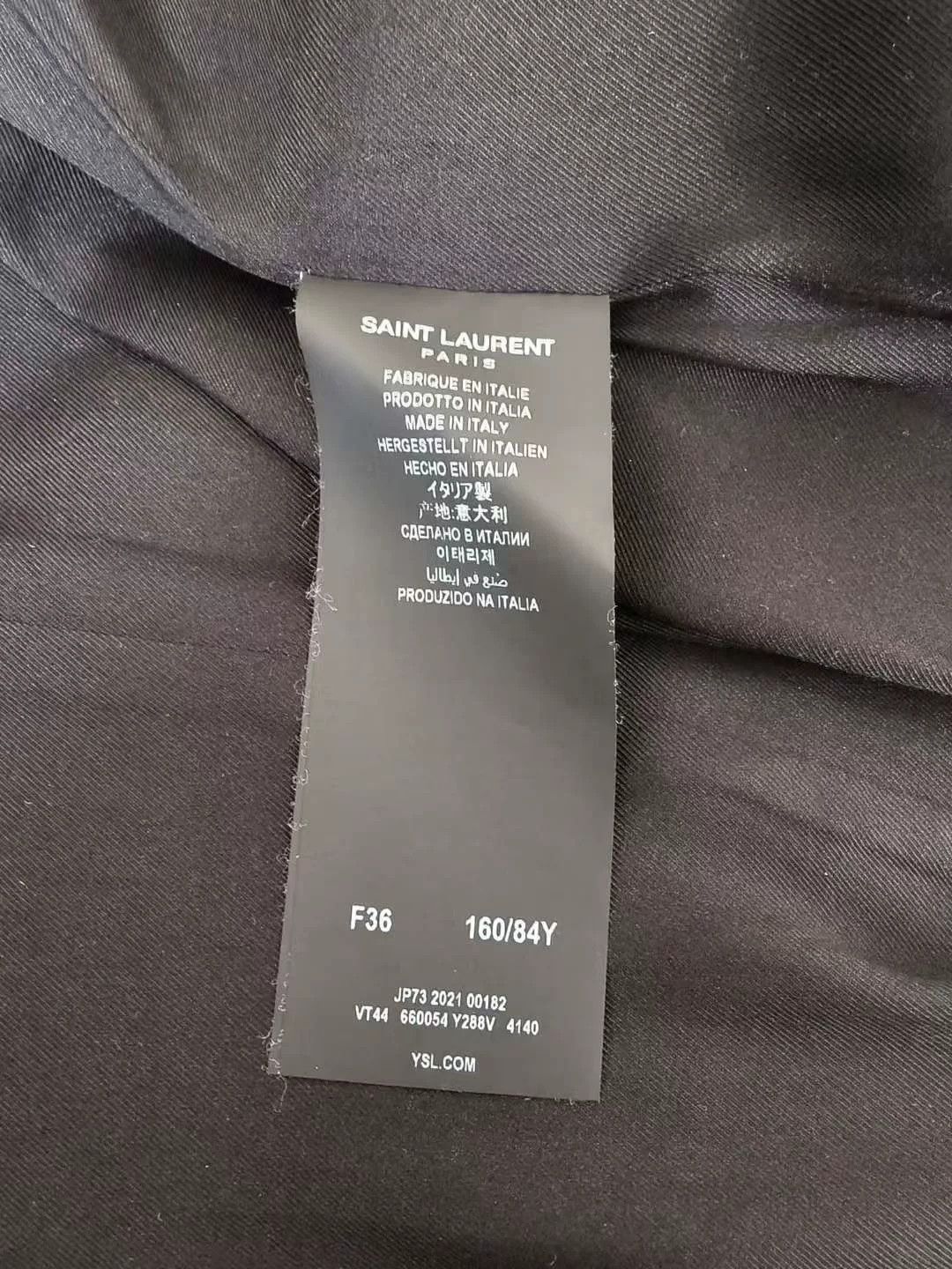 Saint Laurent Paris SAINT LAURENT Wool Blend Double-Breasted Coat Size XS / US 0-2 / IT 36-38 - 4 Thumbnail