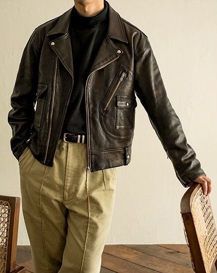 Old Joe OLD JOE Sheepskin Double Front Moto Jacket Size US S / EU 44-46 / 1 - 8 Thumbnail