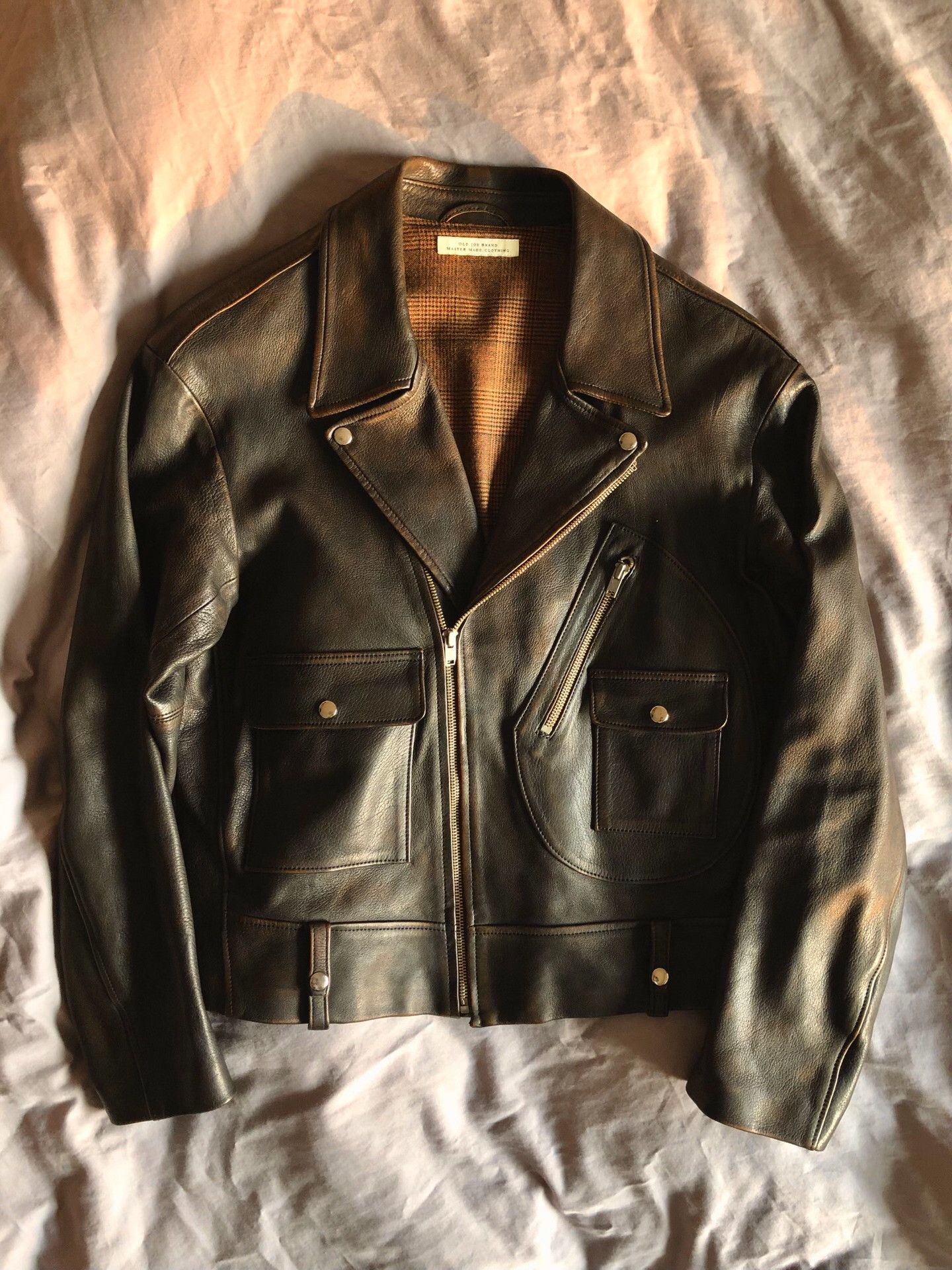 Old Joe OLD JOE Sheepskin Double Front Moto Jacket Size US S / EU 44-46 / 1 - 2 Thumbnail