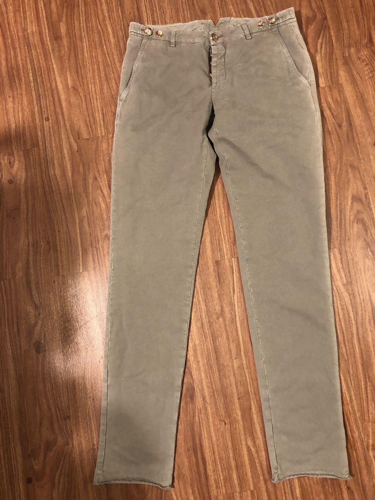 image of Brunello Cucinelli Slim Fit Army Pant in Army Green, Men's (Size 34)