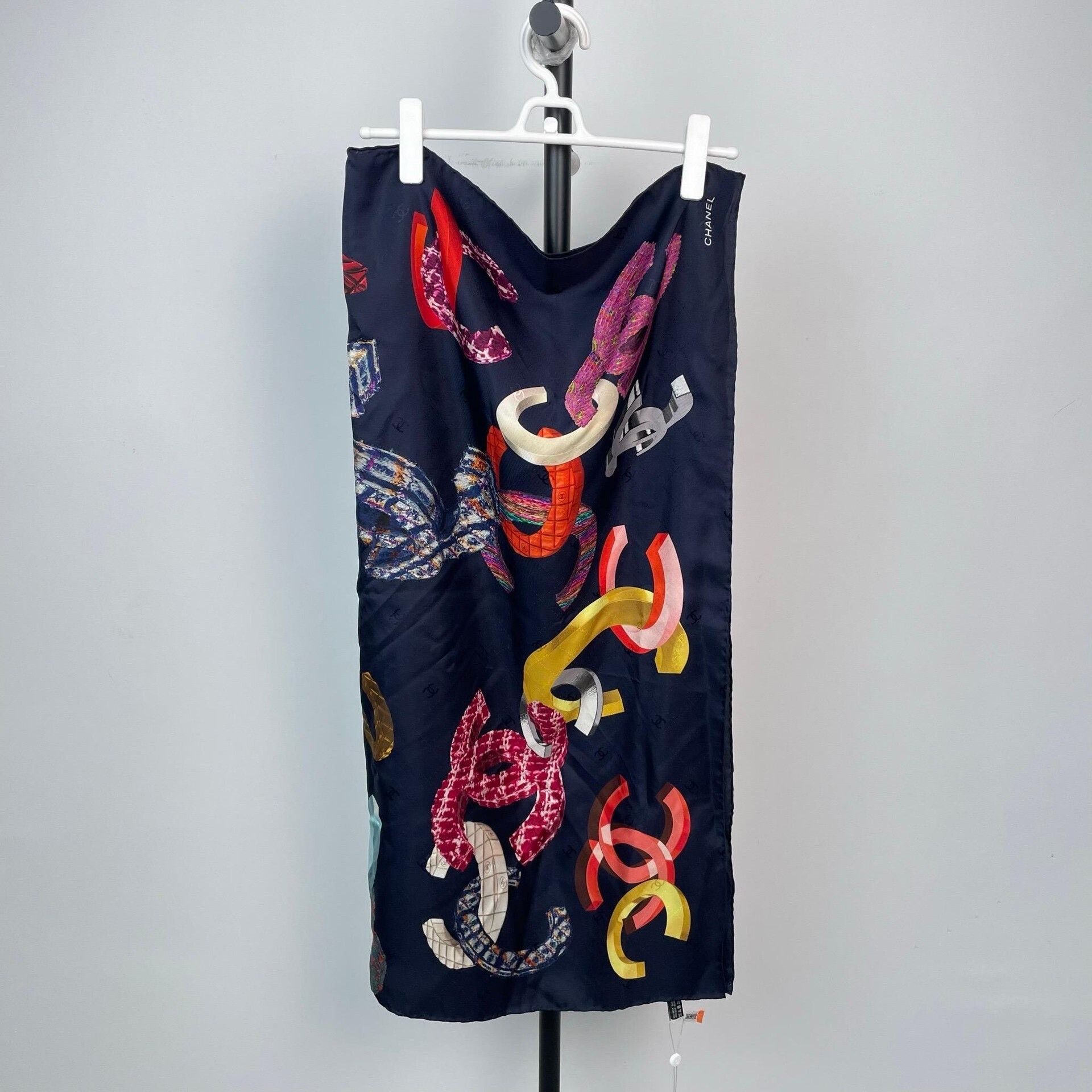 Chanel Chanel Retro Embroidered Multi Scarf S Men Size ONE SIZE - 9 Thumbnail