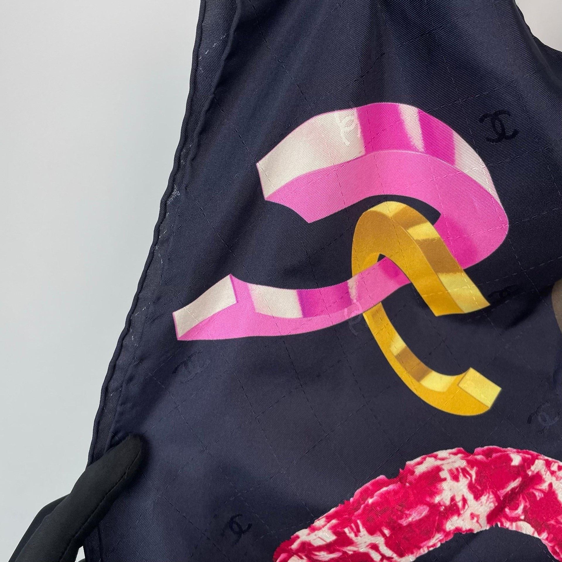 Chanel Chanel Retro Embroidered Multi Scarf S Men Size ONE SIZE - 6 Thumbnail