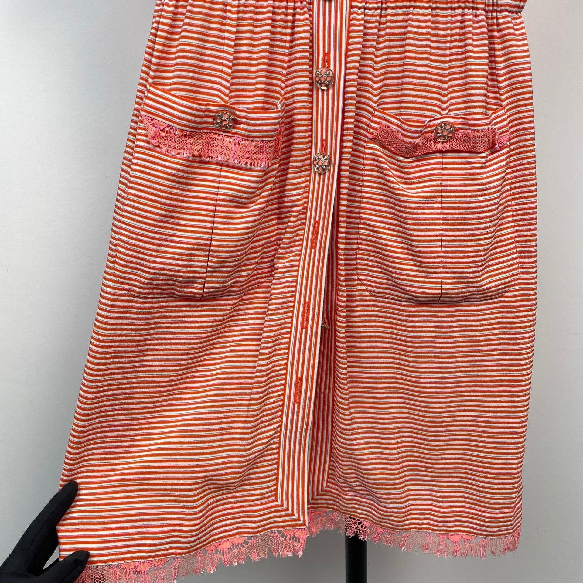 Chanel Chanel Retro Striped Red Dress 40 Women Size M / US 6-8 / IT 42-44 - 5 Thumbnail