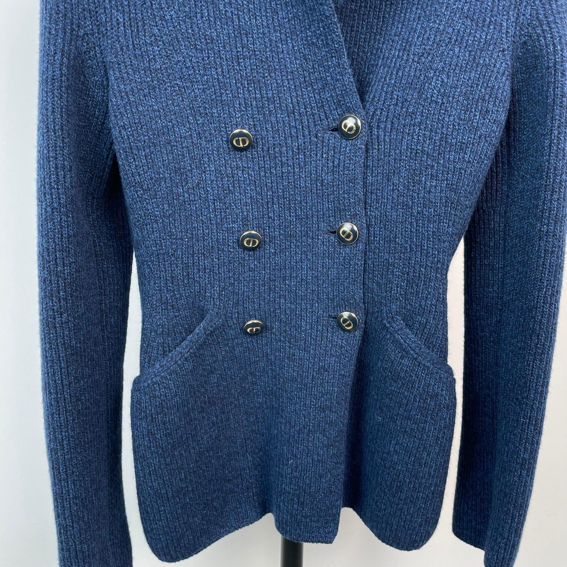 Dior Dior Formal Wool Blue Jacket 38 Women Size S / US 4 / IT 40 - 2 Thumbnail
