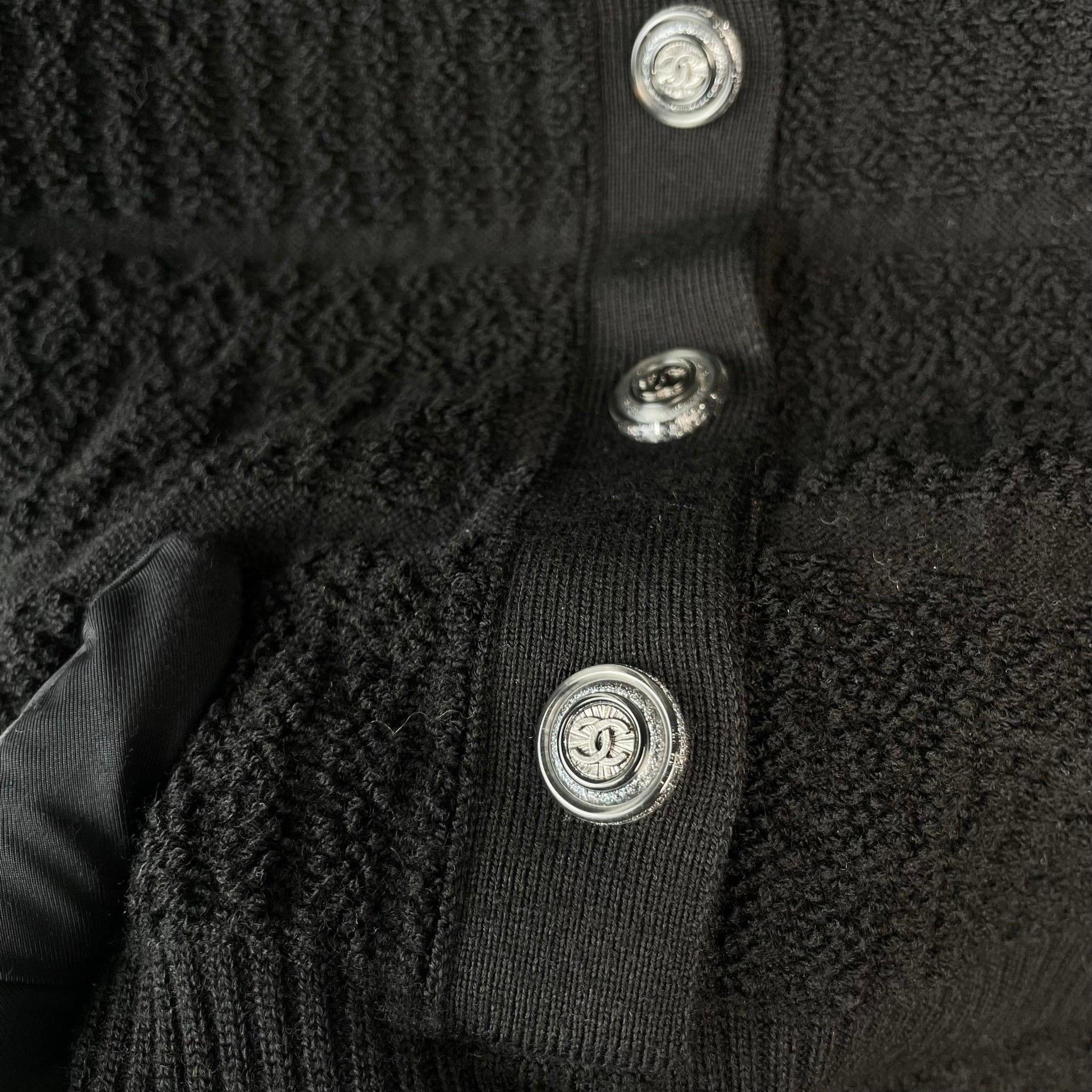Chanel Chanel Knit Wool Black Dress 34 Women Size XS / US 0-2 / IT 36-38 - 4 Thumbnail
