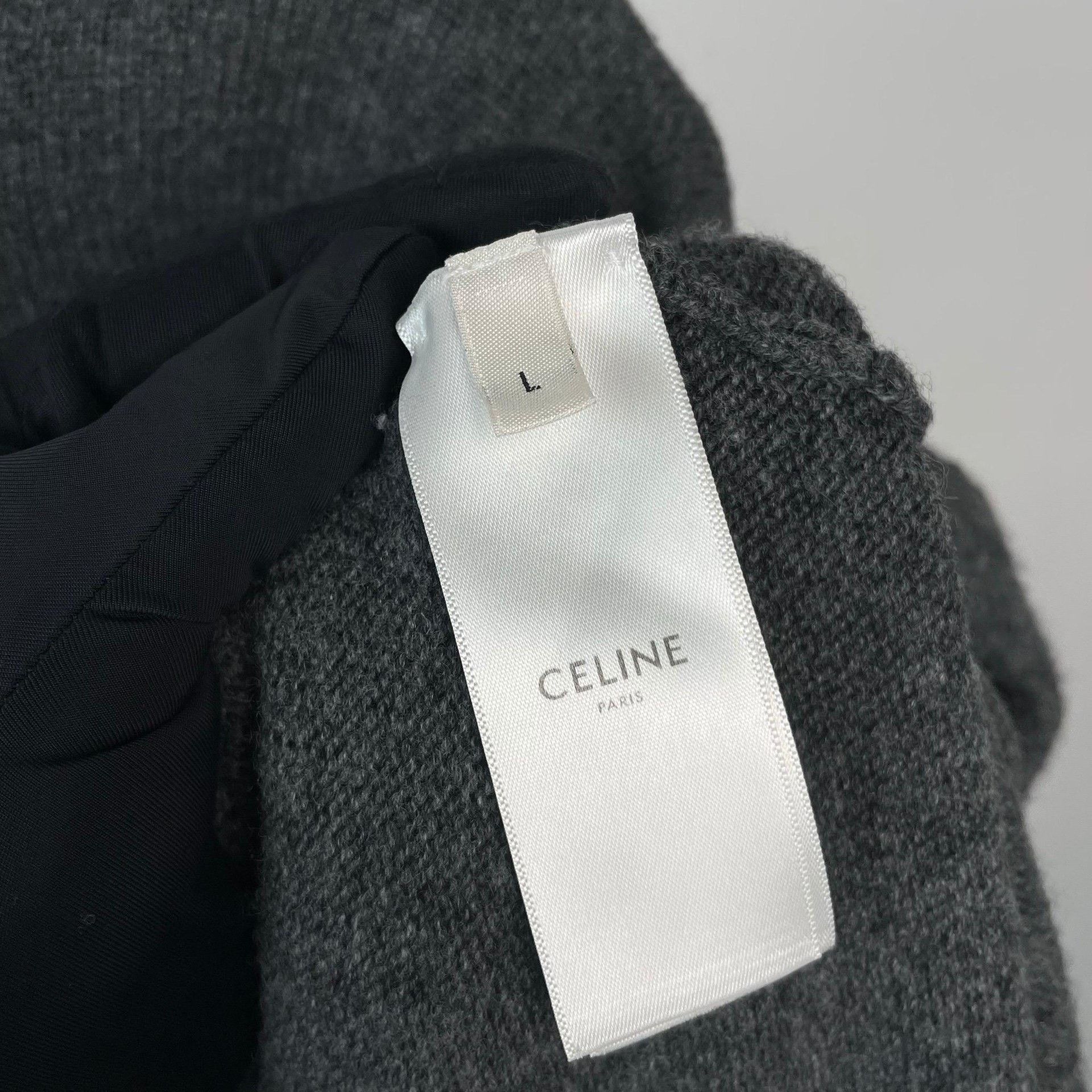 Celine Celine Knit Cropped Gray Sweater L Women Size L / US 10 / IT 46 - 5 Thumbnail