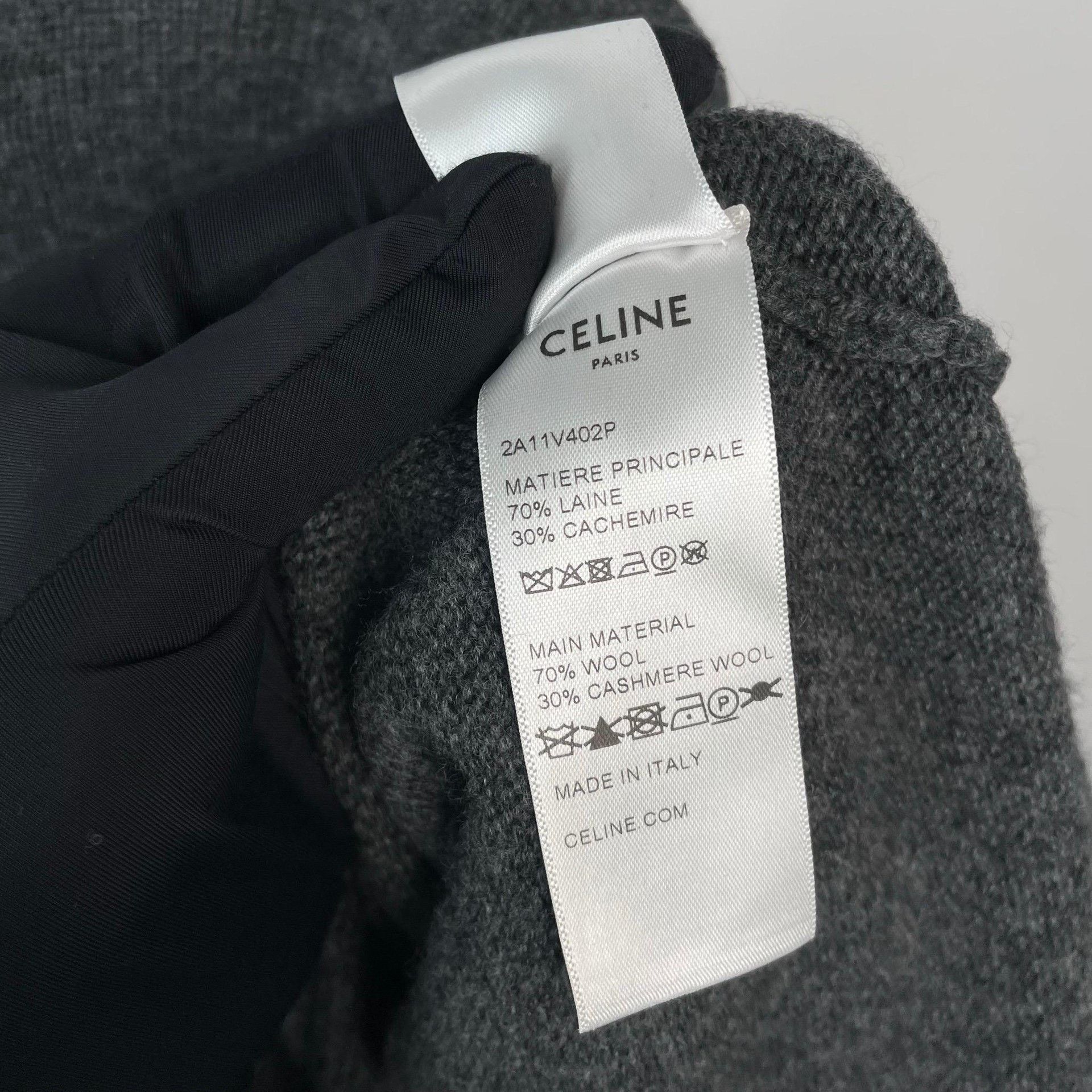 Celine Celine Knit Cropped Gray Sweater L Women Size L / US 10 / IT 46 - 6 Thumbnail