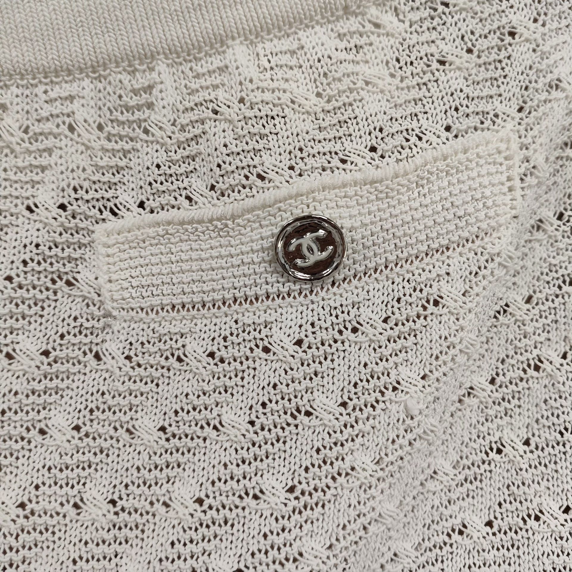 Chanel Chanel Knit White Pants 23 Women Size 23" - 3 Thumbnail