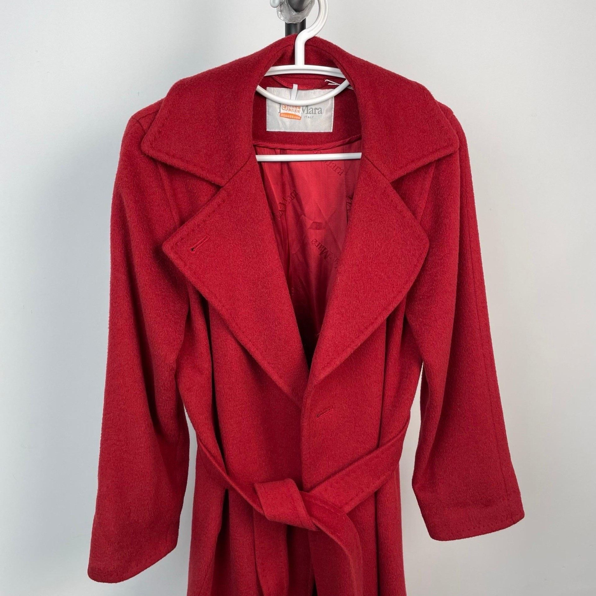 Max Mara Max Mara Long Red Coat 36 Women Size S / US 4 / IT 40 - 5 Thumbnail