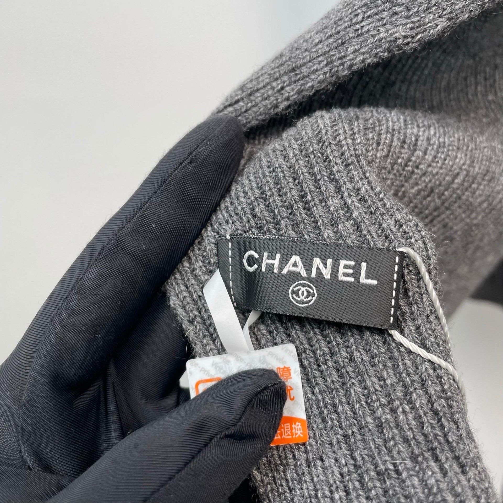 Chanel Chanel Gray Scarf L Men Size ONE SIZE - 6 Thumbnail