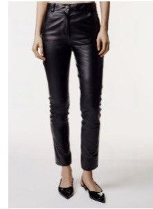 Chanel Chanel Leather Black Pants L Women Size 30" / US 8 / IT 44 - 3 Thumbnail