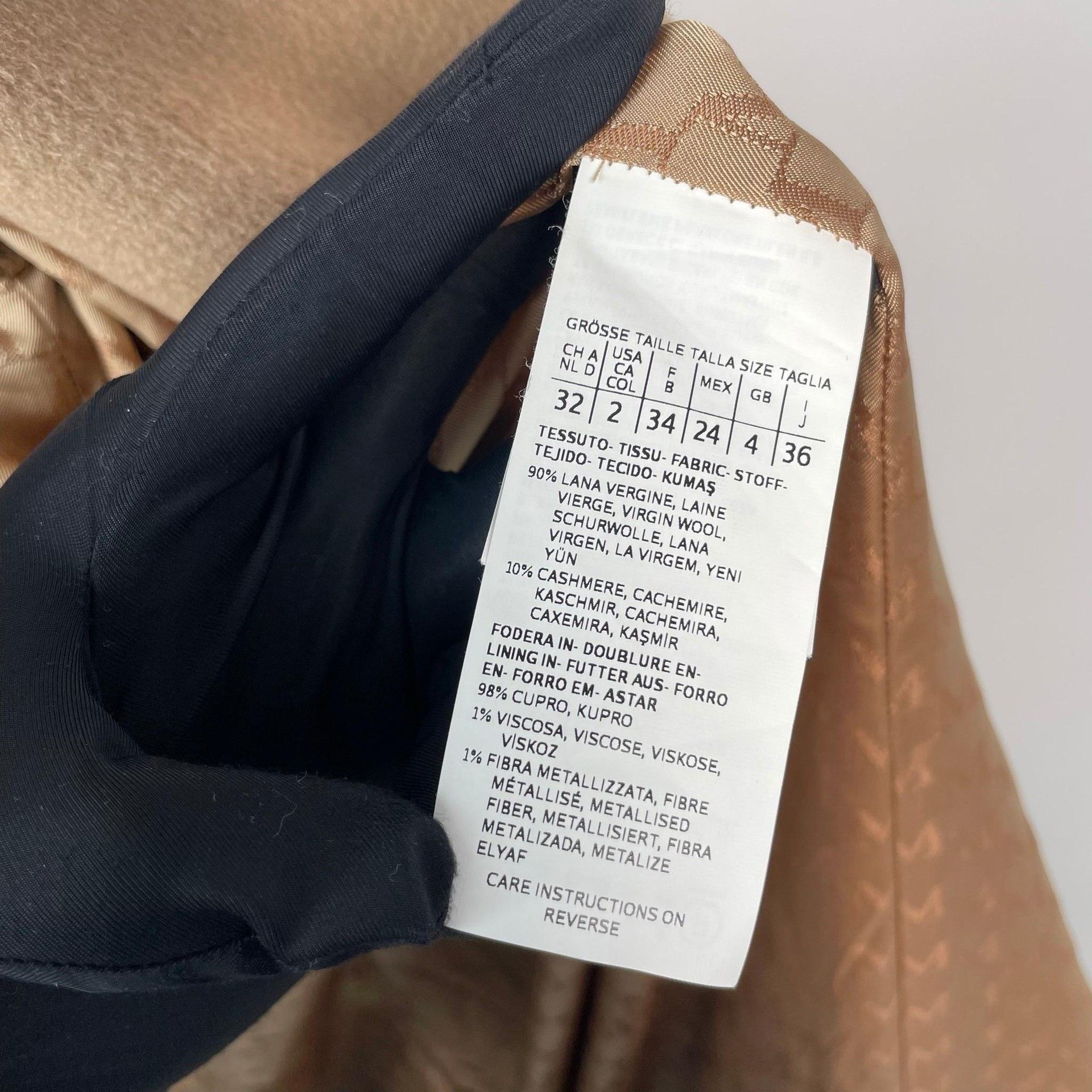 Max Mara Max Mara Wool Brown Coat 36 Women Size S / US 4 / IT 40 - 8 Thumbnail