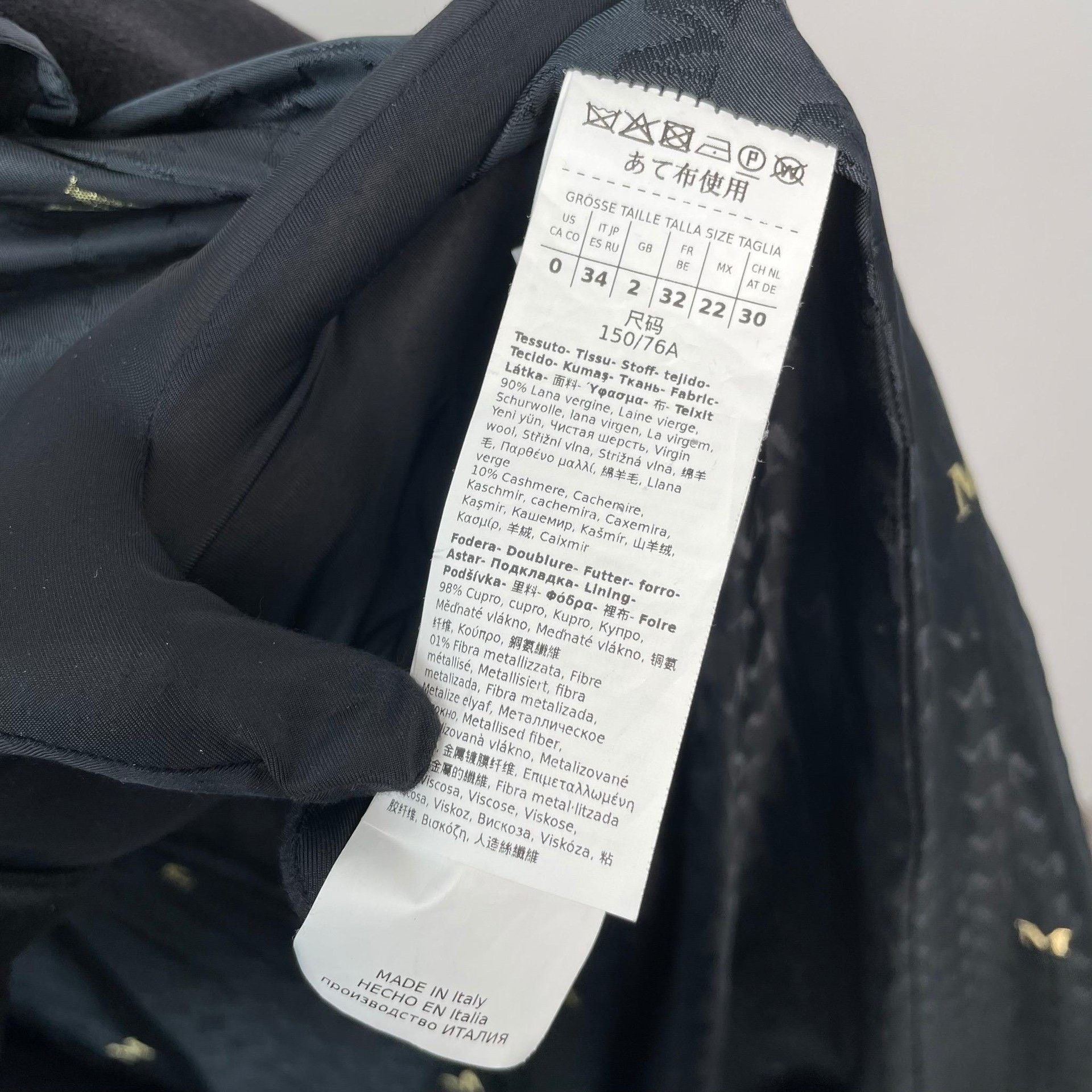 Max Mara Max Mara Black Coat 34 Women Size XS / US 0-2 / IT 36-38 - 7 Thumbnail