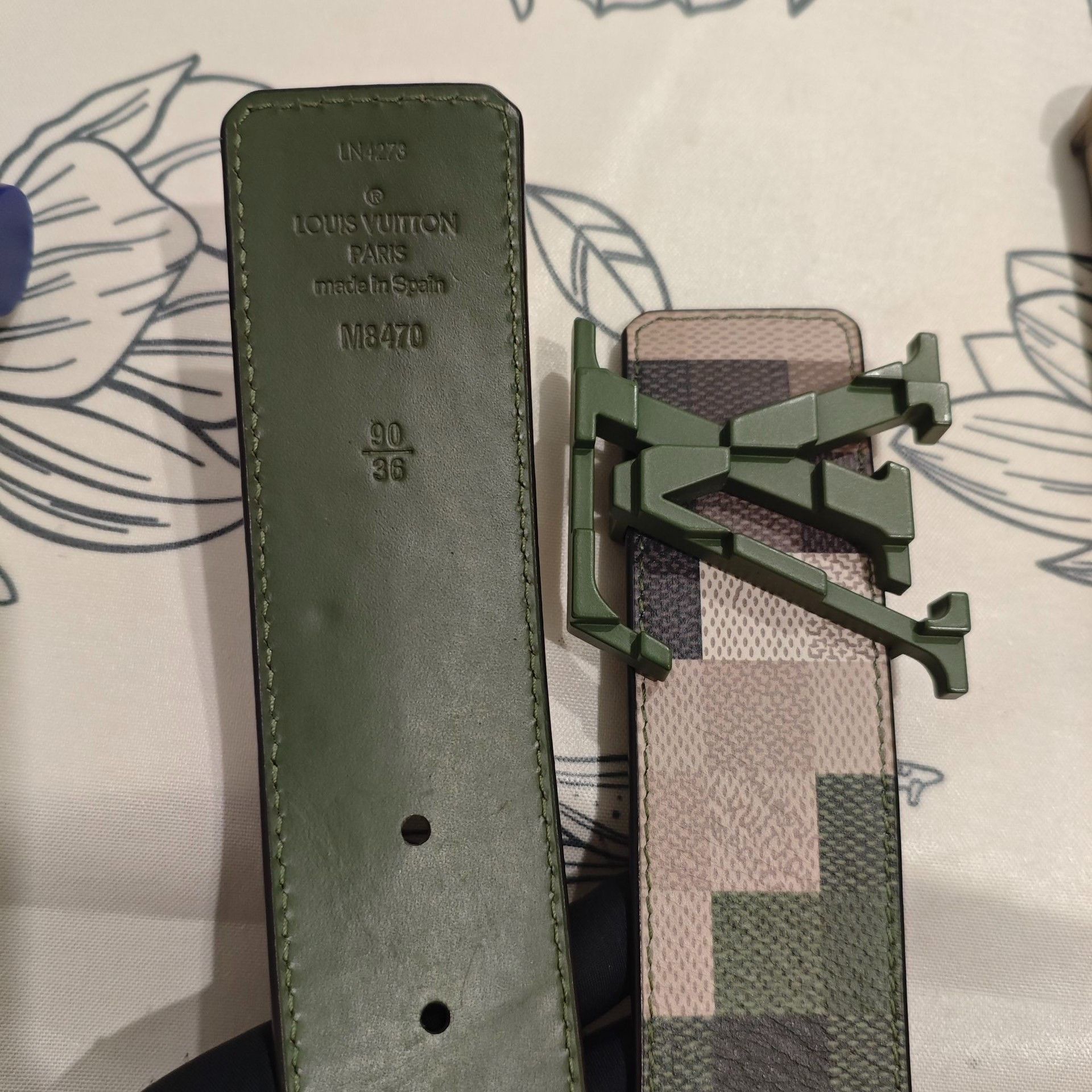 Louis Vuitton Louis Vuitton Green Belt XS Men Size ONE SIZE - 4 Thumbnail