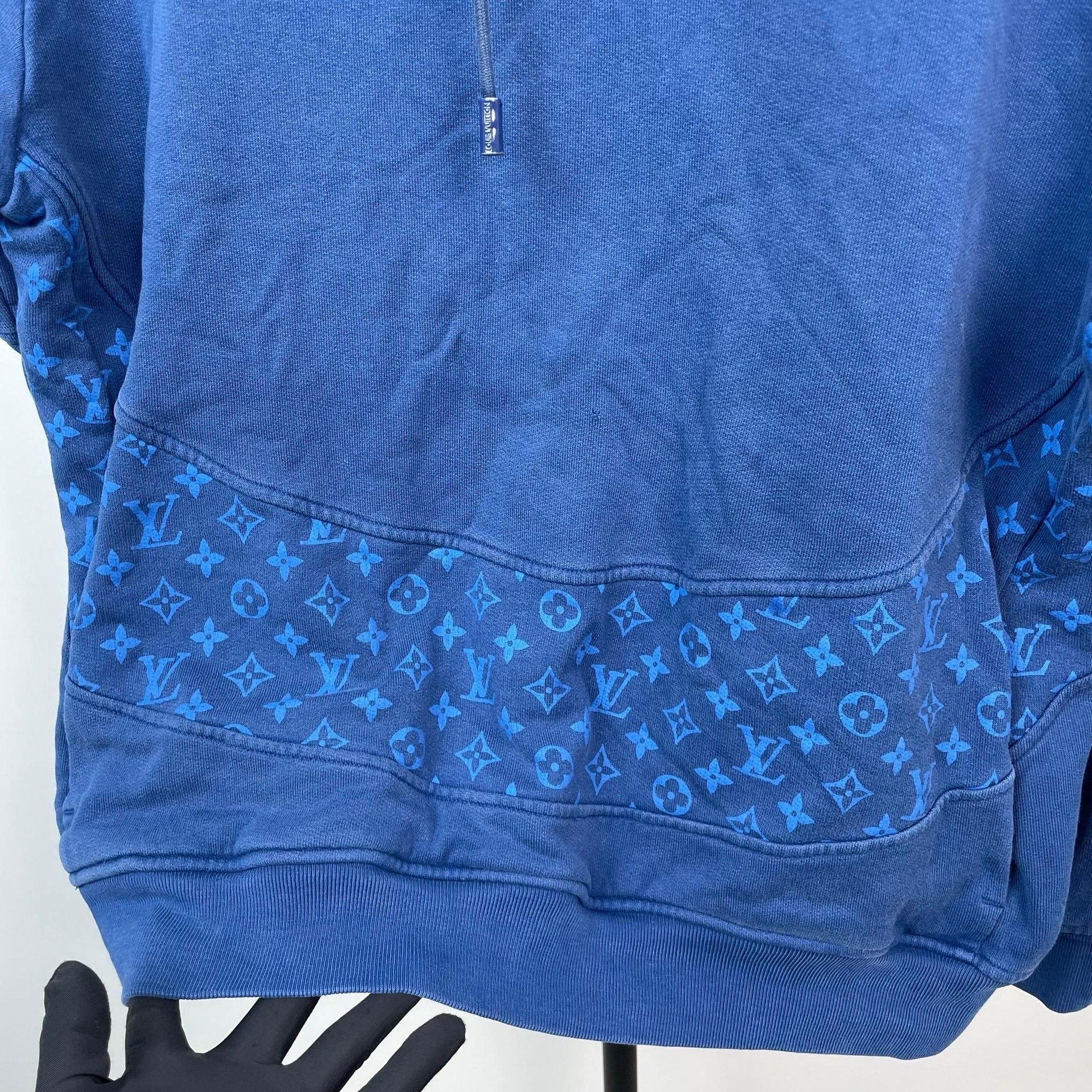 Louis Vuitton Louis Vuitton Blue Hoodie XL Men Size US XL / EU 56 / 4 - 4 Thumbnail