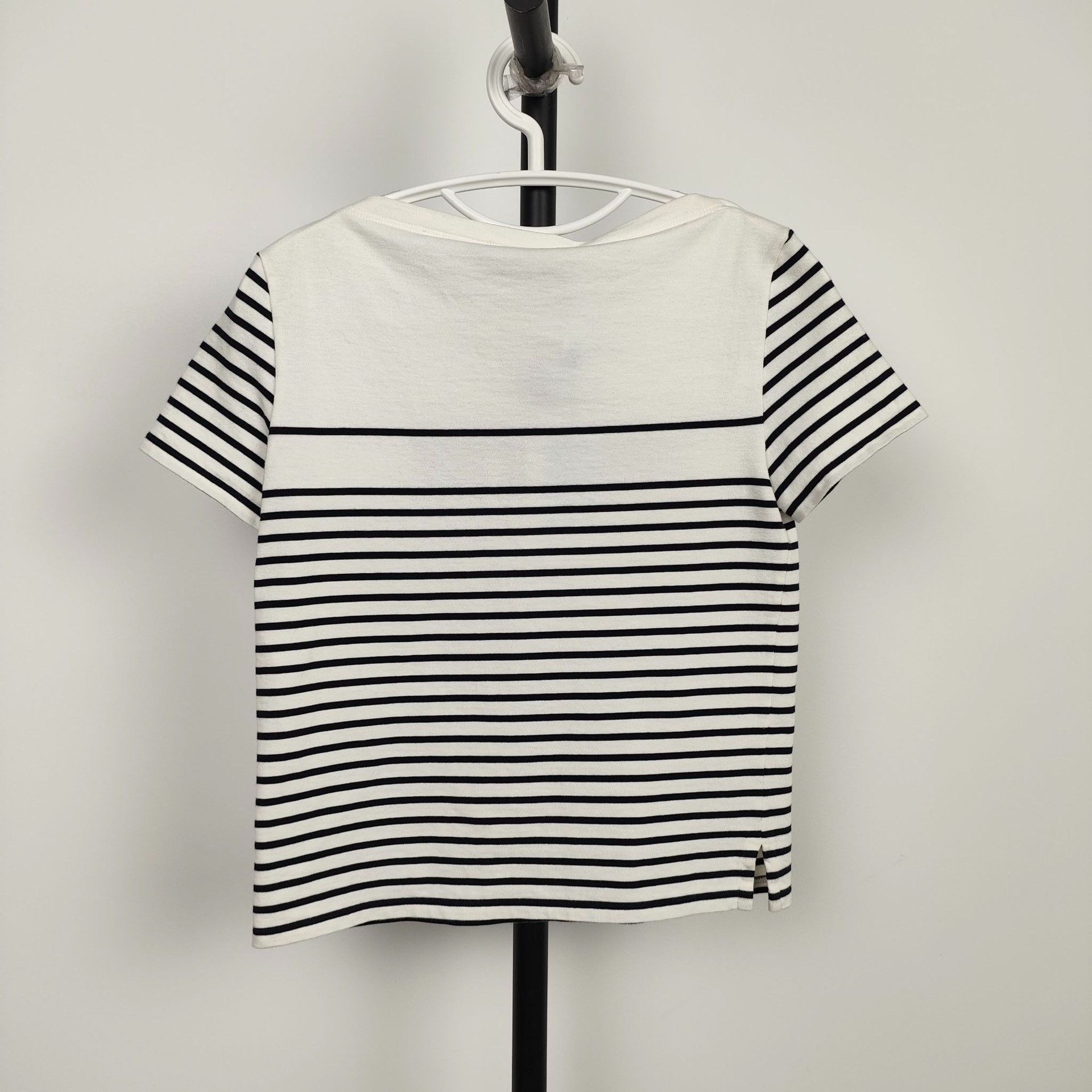 Dior Dior Cotton Striped Black T-Shirt XS Women Size XS / US 0-2 / IT 36-38 - 2 Thumbnail