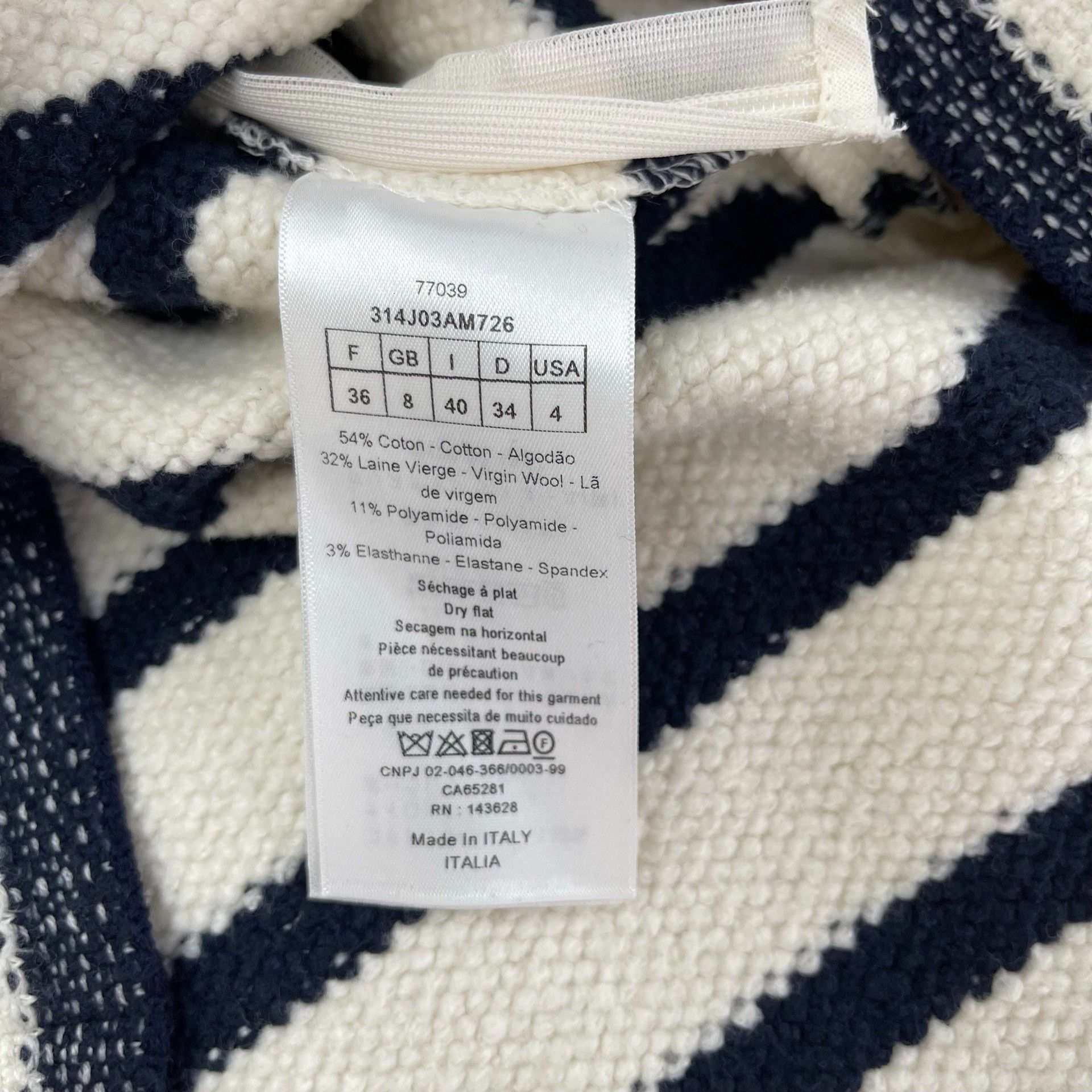 Dior Dior Retro Striped Blue Skirt 36 Women Size 36" / US 14 / IT 50 - 4 Thumbnail