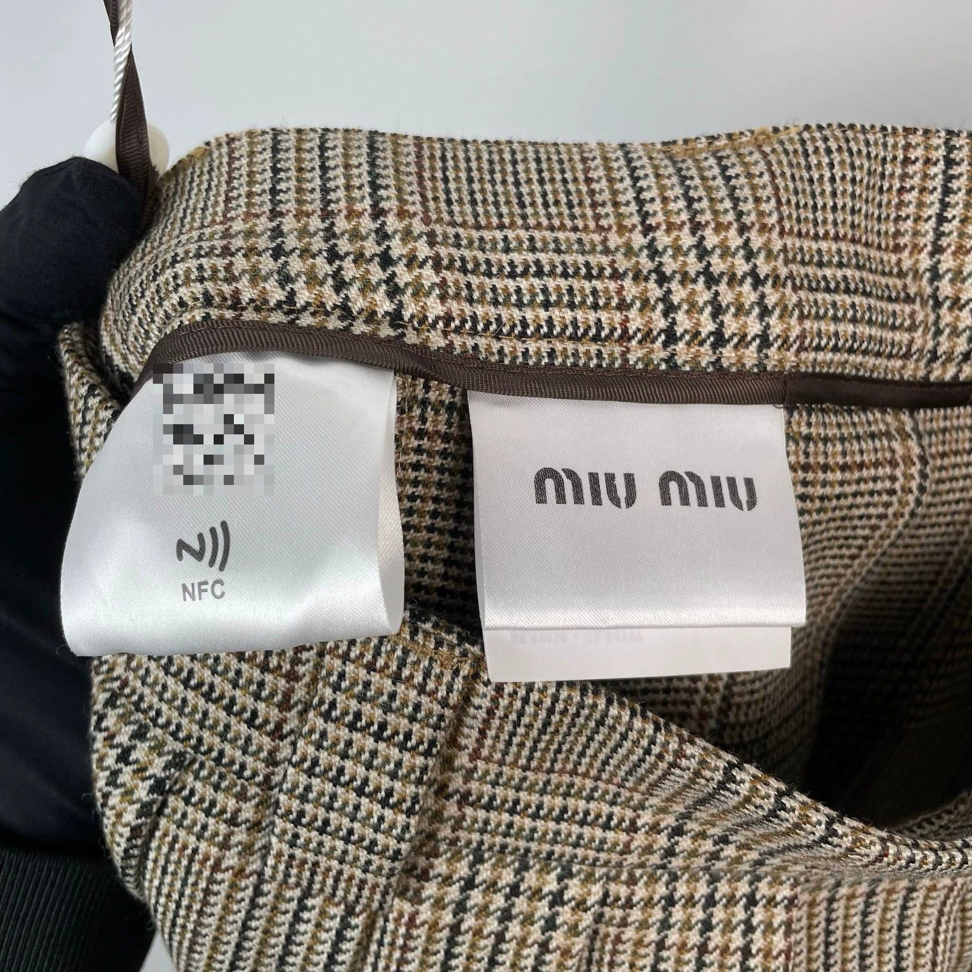 Miu Miu Miu Miu Wool Plaid Brown Skirt 38 Women Size 38" / US 16 / IT 52 - 5 Thumbnail