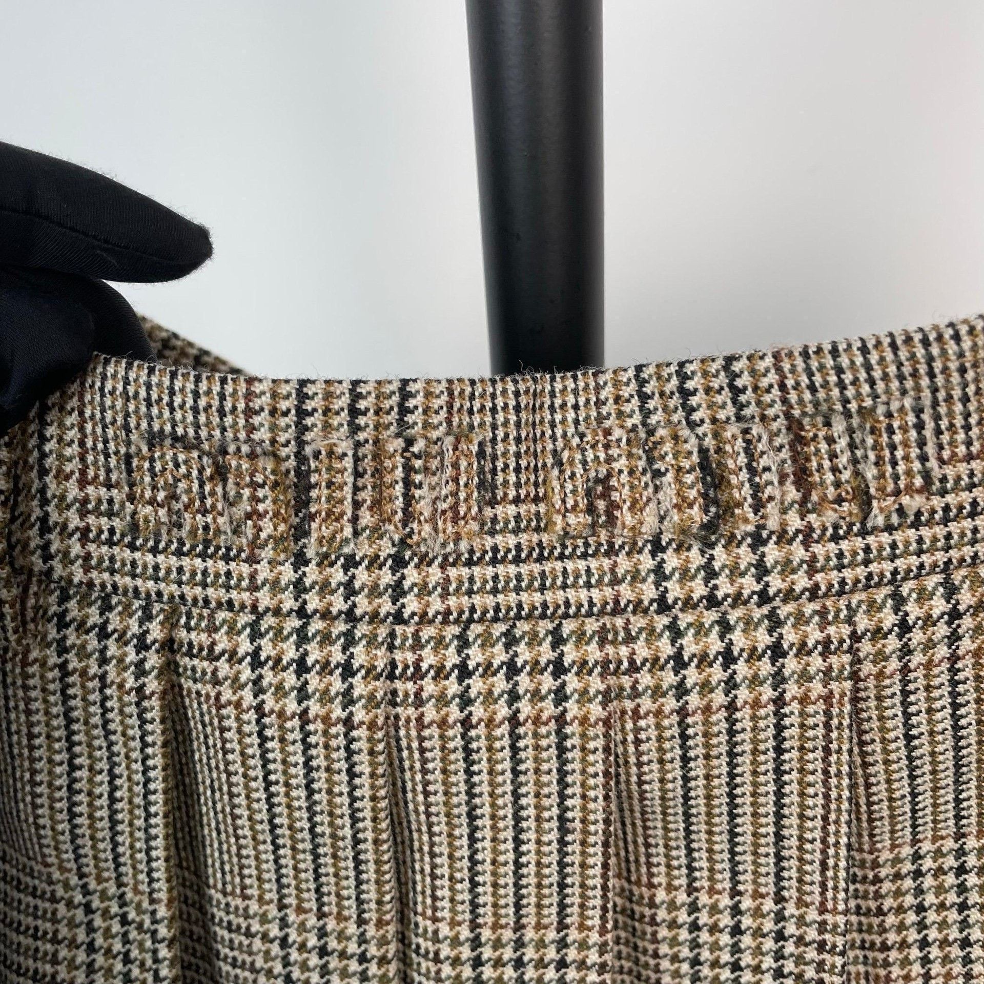 Miu Miu Miu Miu Wool Plaid Brown Skirt 38 Women Size 38" / US 16 / IT 52 - 4 Thumbnail