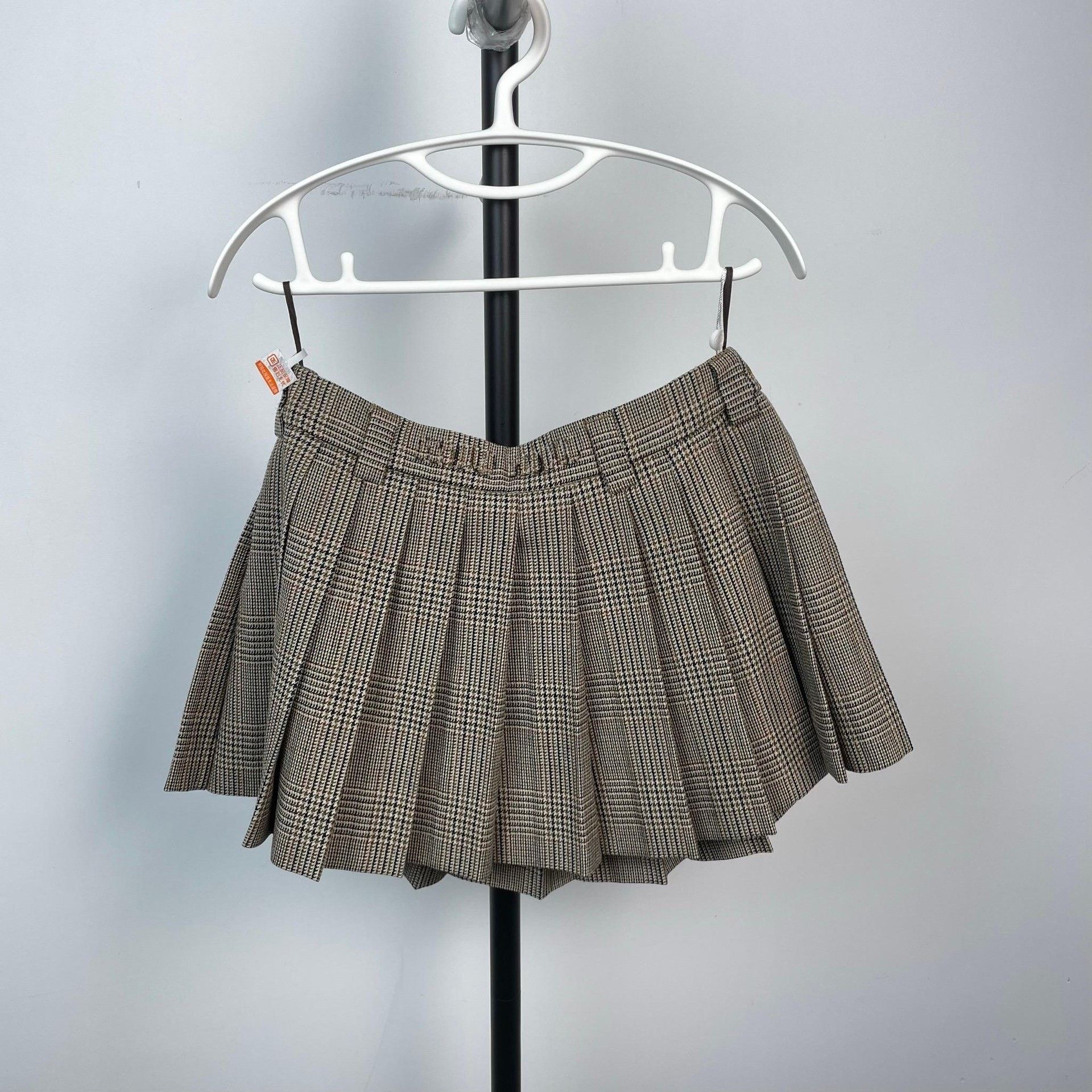 Miu Miu Miu Miu Wool Plaid Brown Skirt 38 Women Size 38" / US 16 / IT 52 - 2 Thumbnail